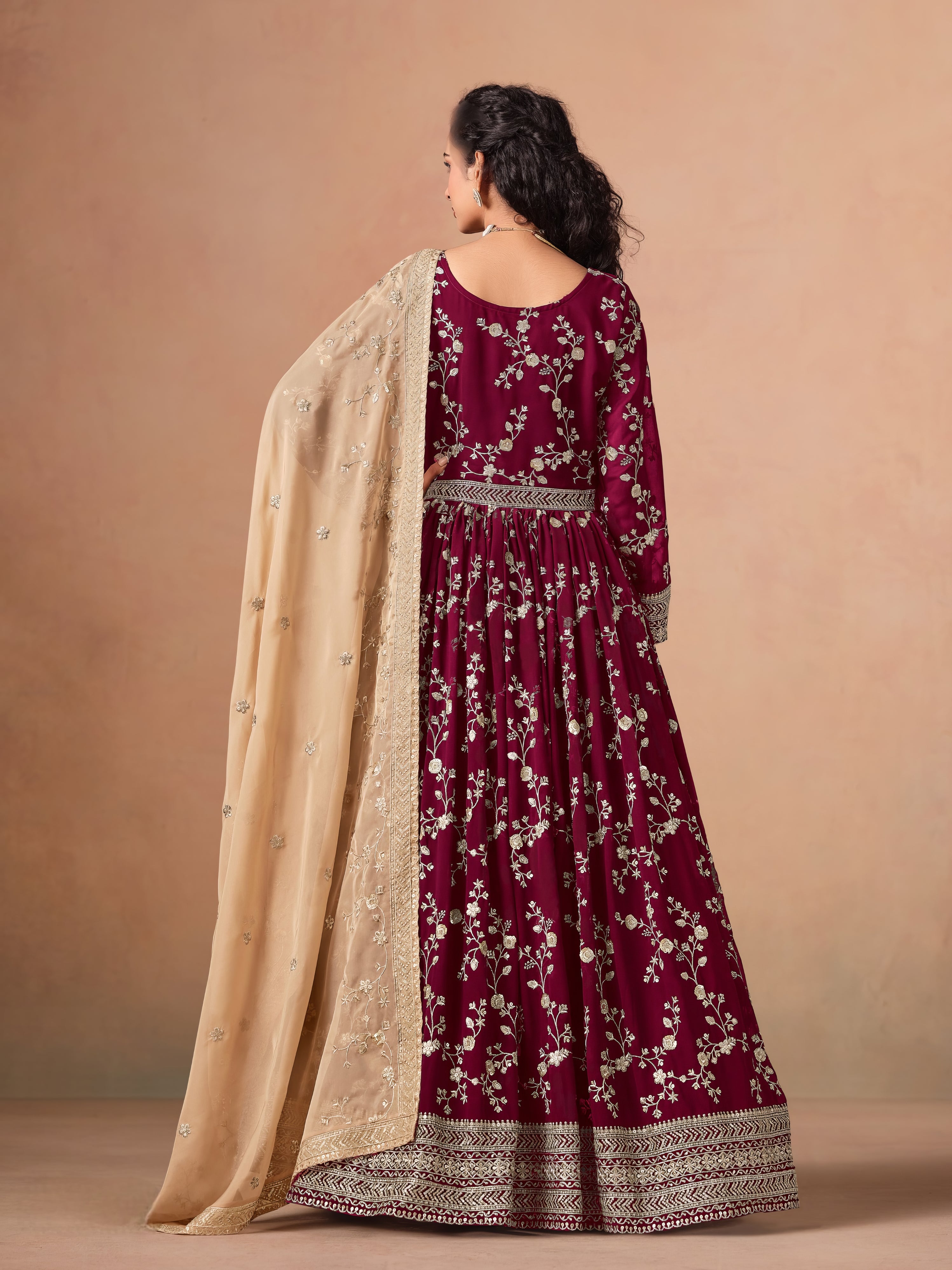 Noor Faux Georgette Gown LXGW0062