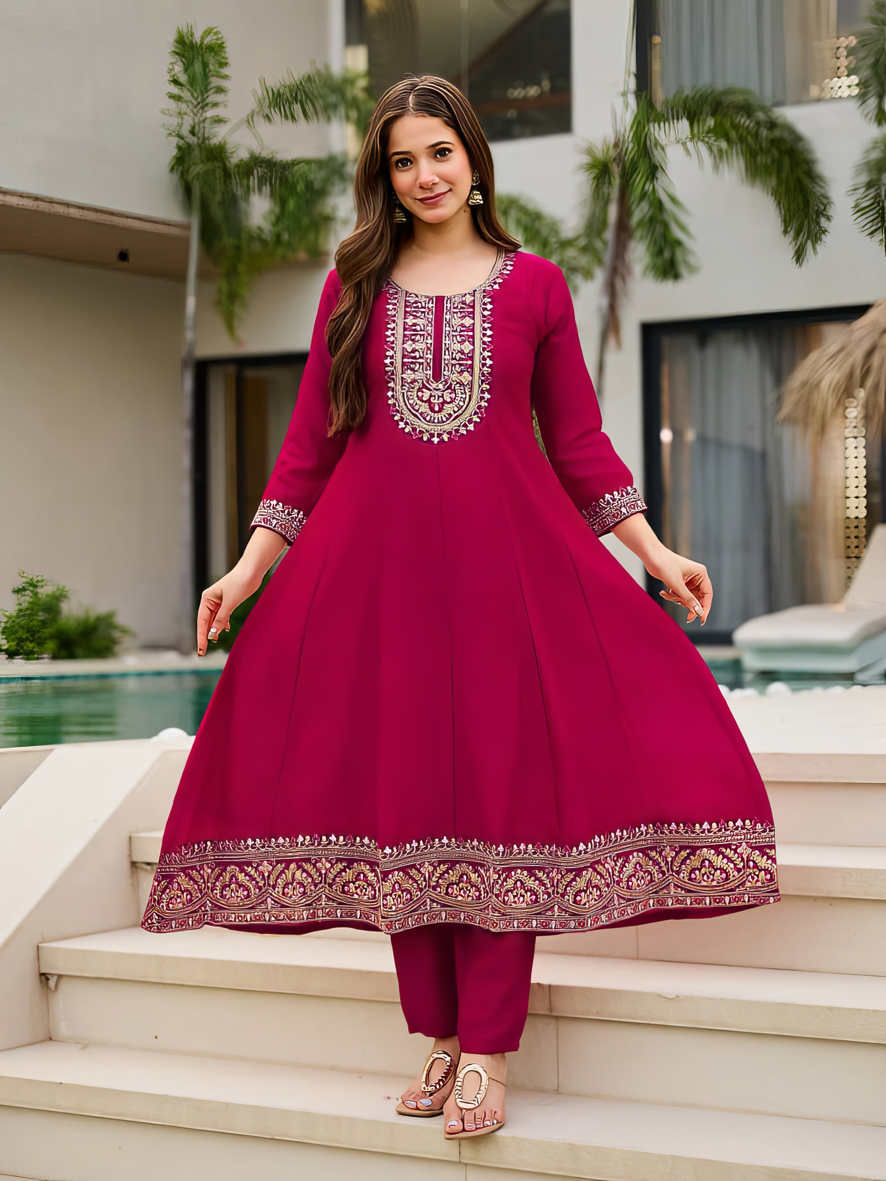 Pure Vichitra Silk Suit EAST0045