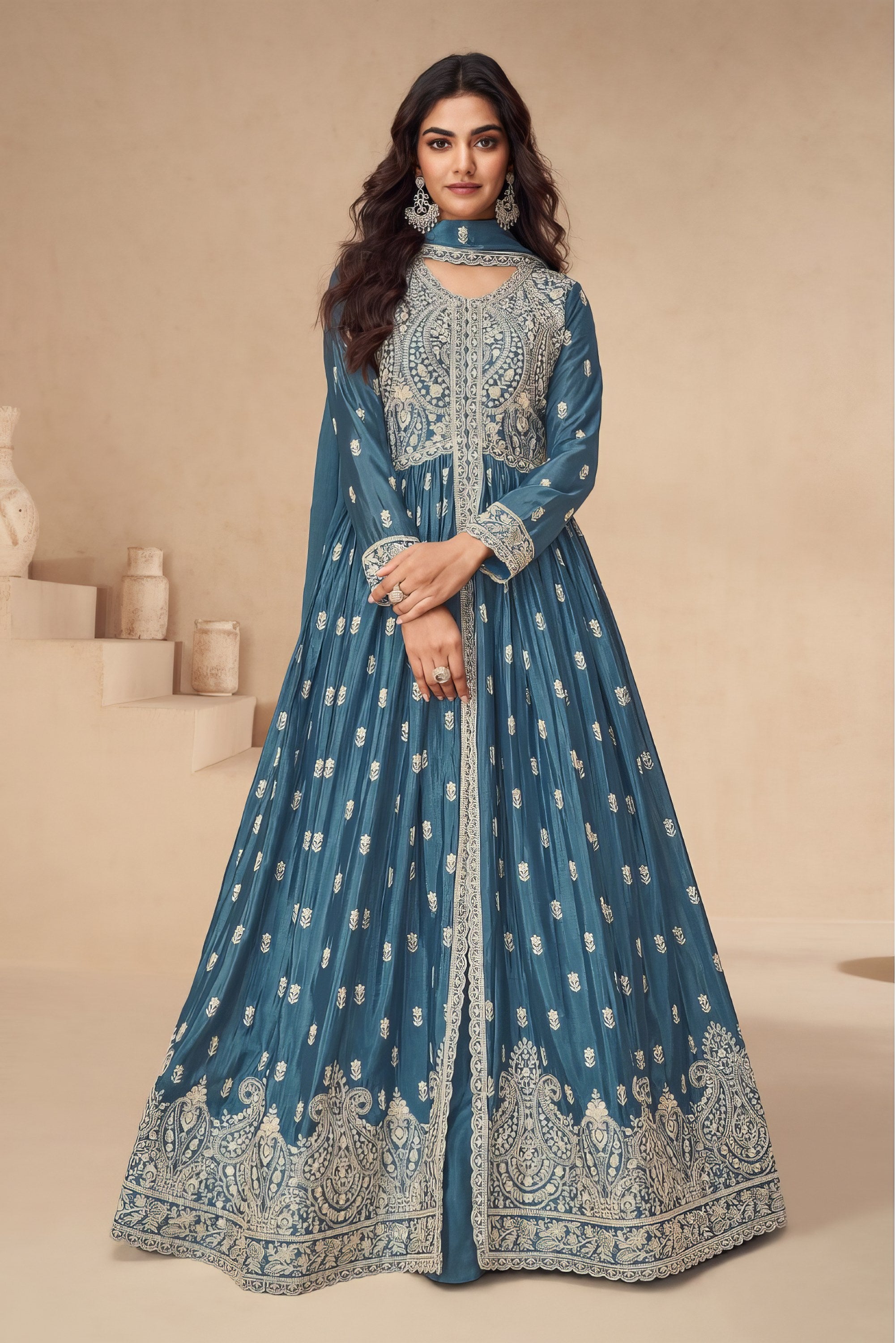 VeilEmpress Embroidered Gown EAGW0069