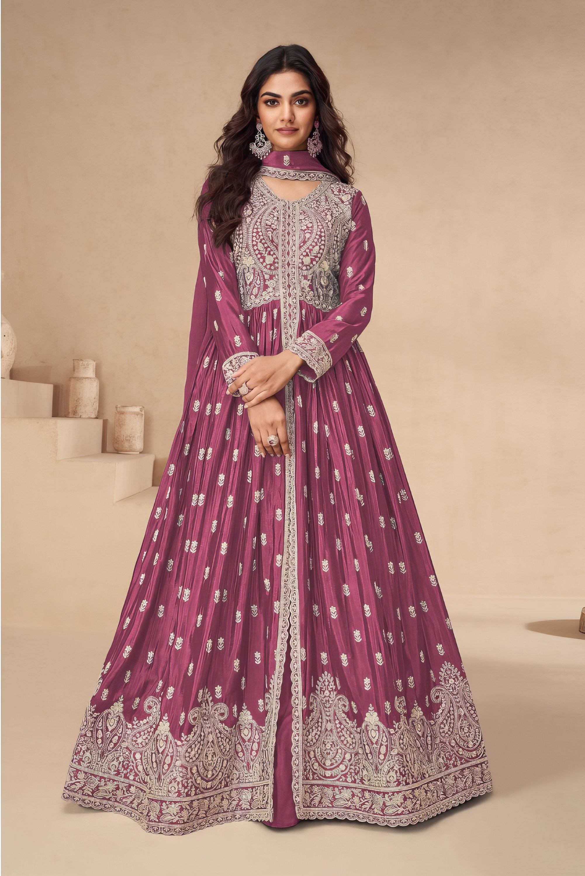 VeilEmpress Embroidered Gown EAGW0069