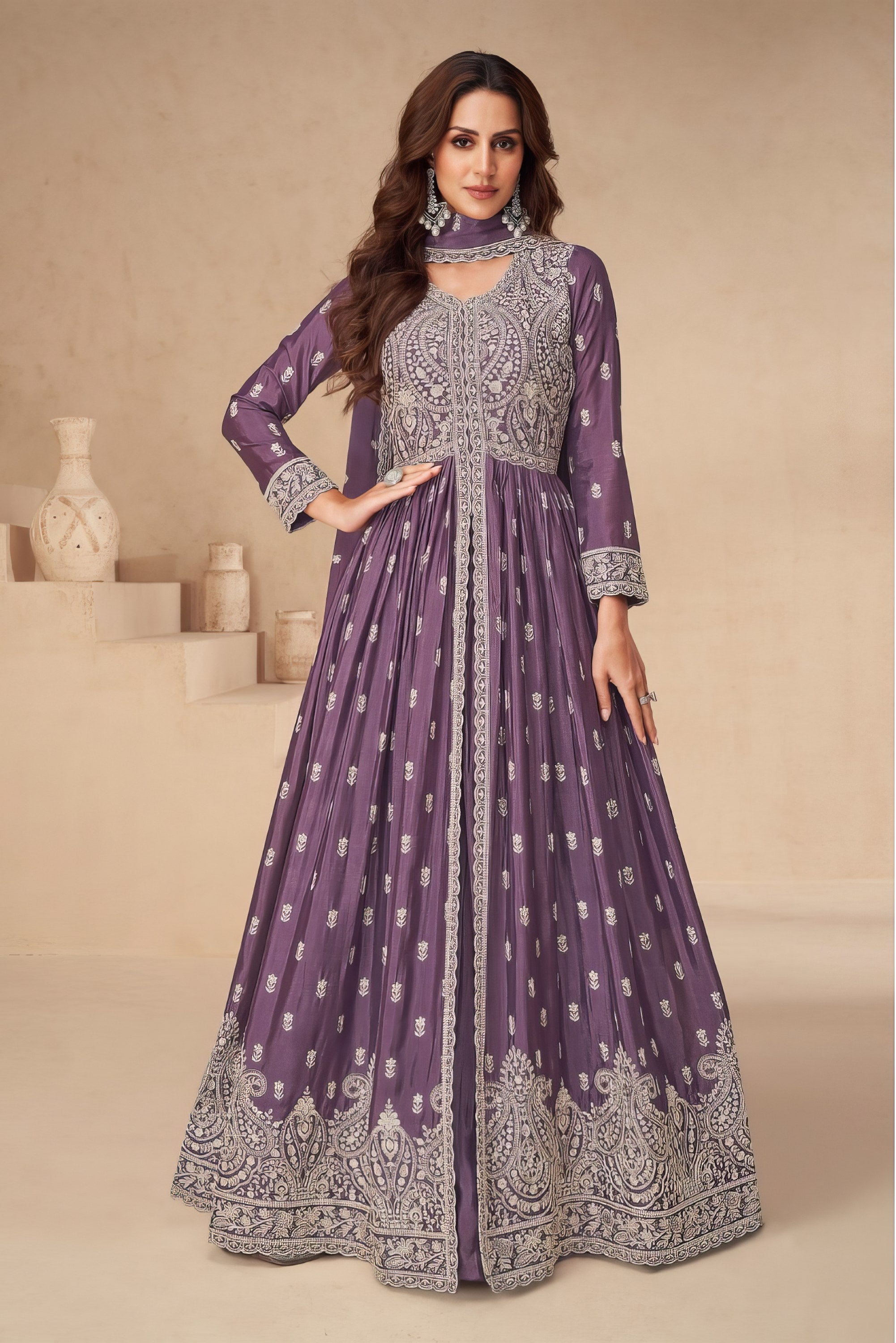 VeilEmpress Embroidered Gown EAGW0069