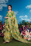 Pure Brasso Saree With Heavy Embroidery  LXSE0029