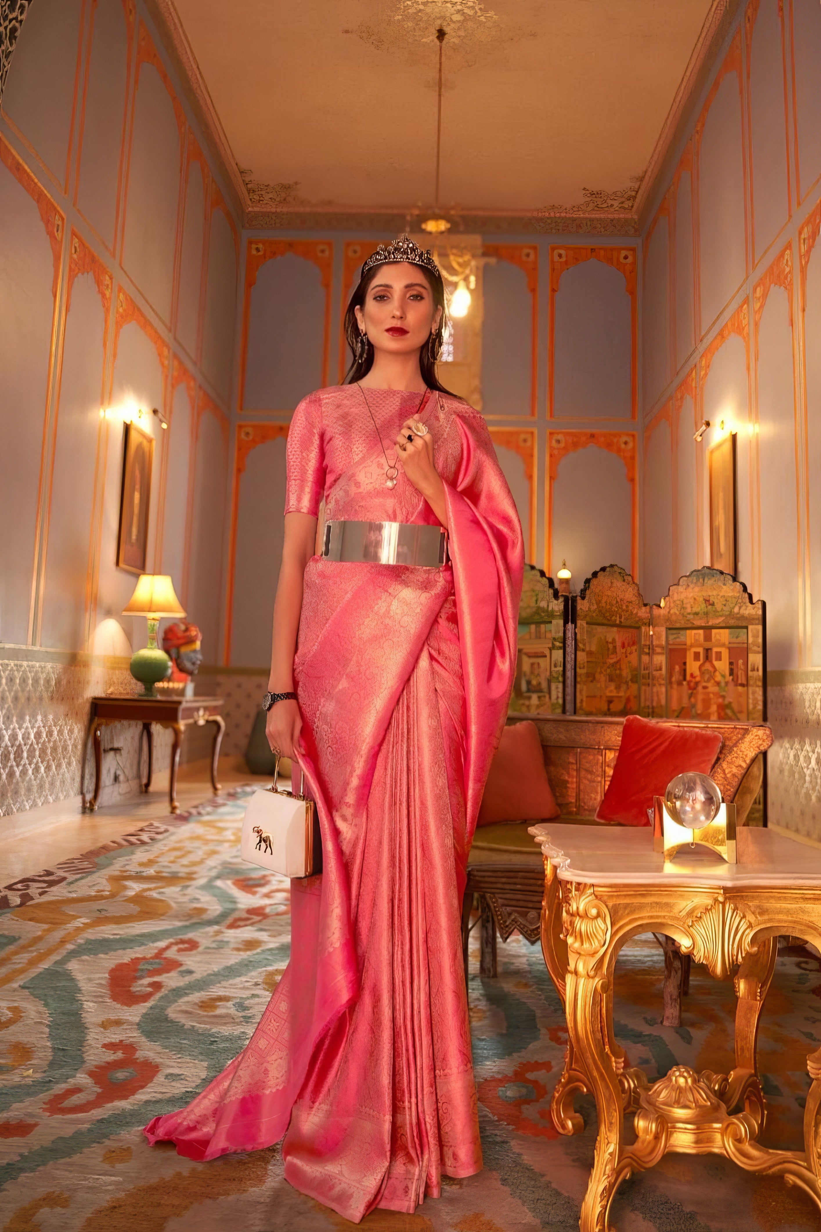Satin Sheen Saree LXSE0010