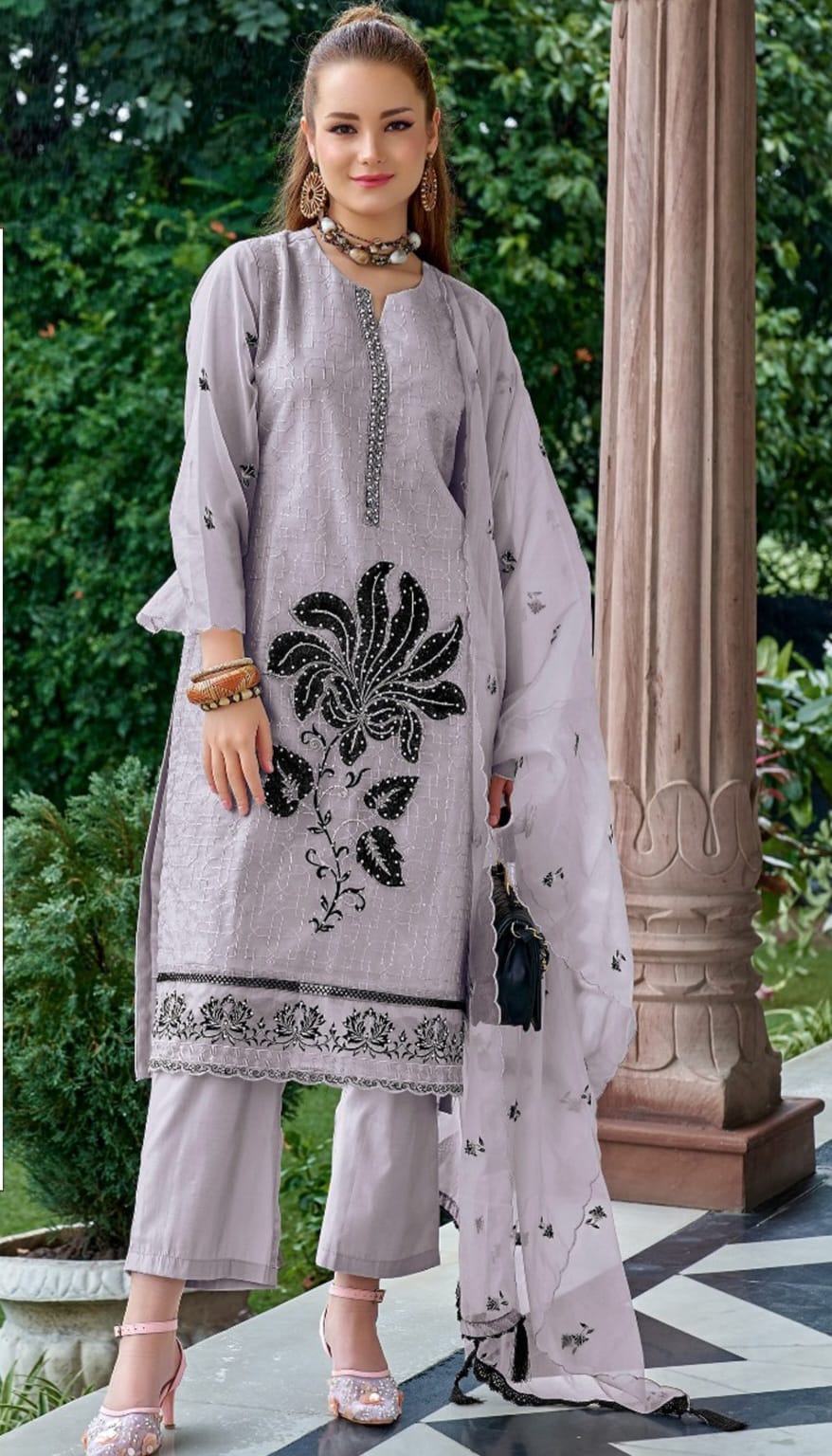 Organza Noir Elegance Pakistani Suit EAPK0044