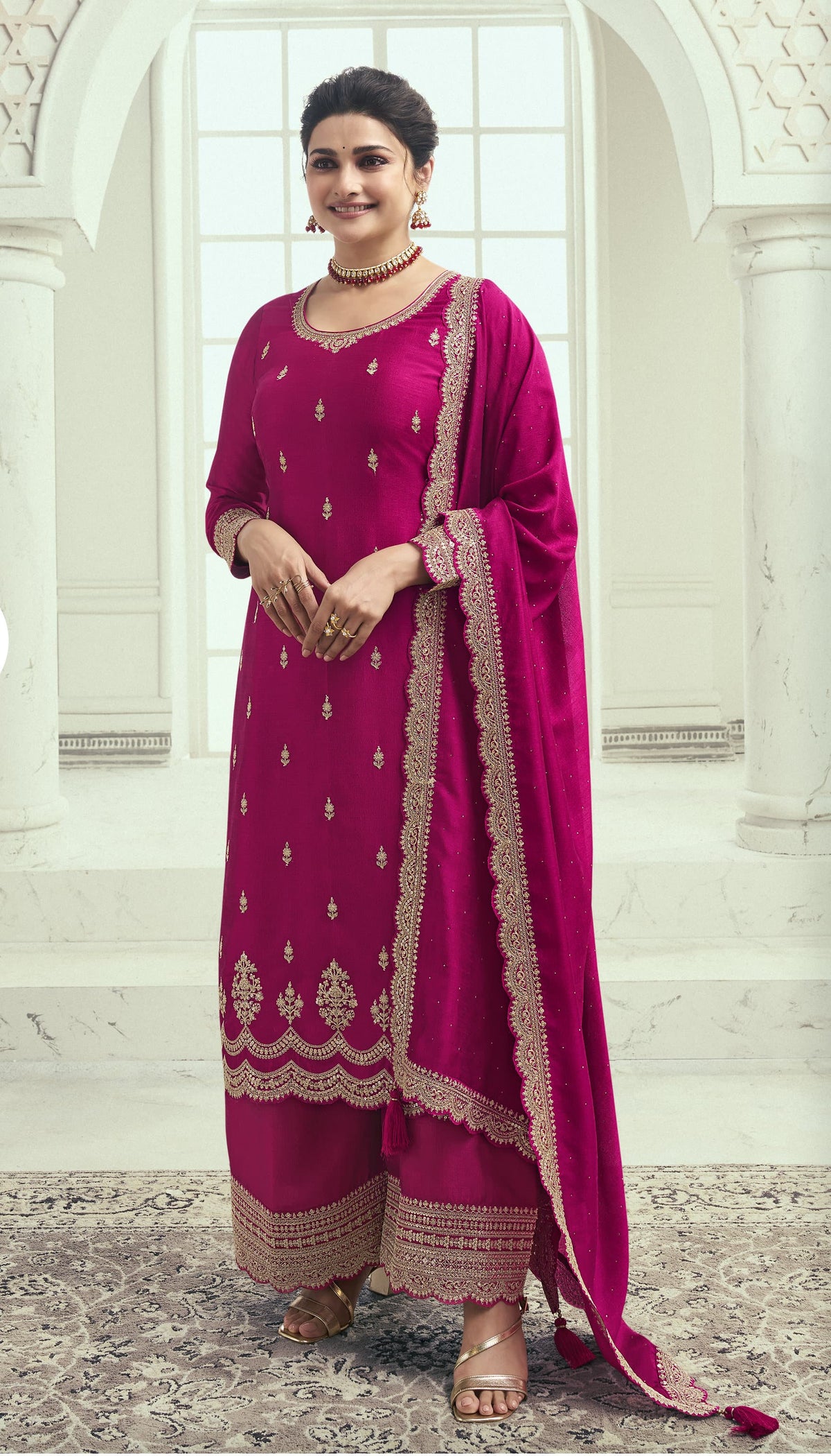 Suit with vichitra silk & sequence work  EAST0010