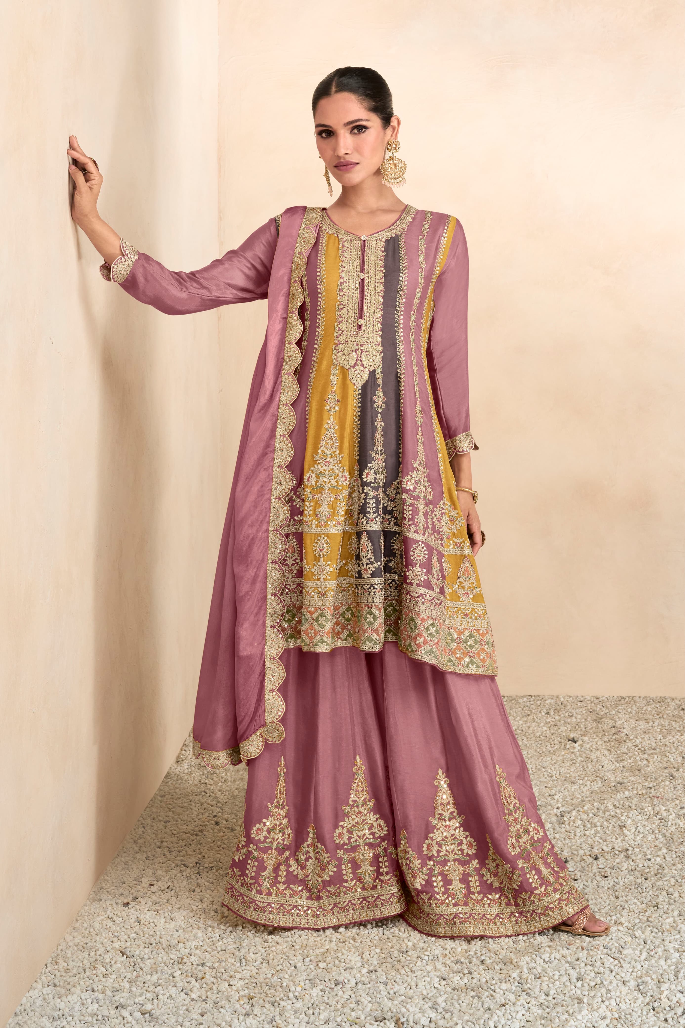 Sharara with Jari & Embroidery Stich Work EASR0006