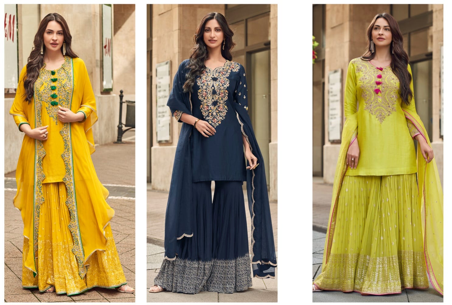 Heavy Vichitra Embroidery Work SHARARA EASR00015