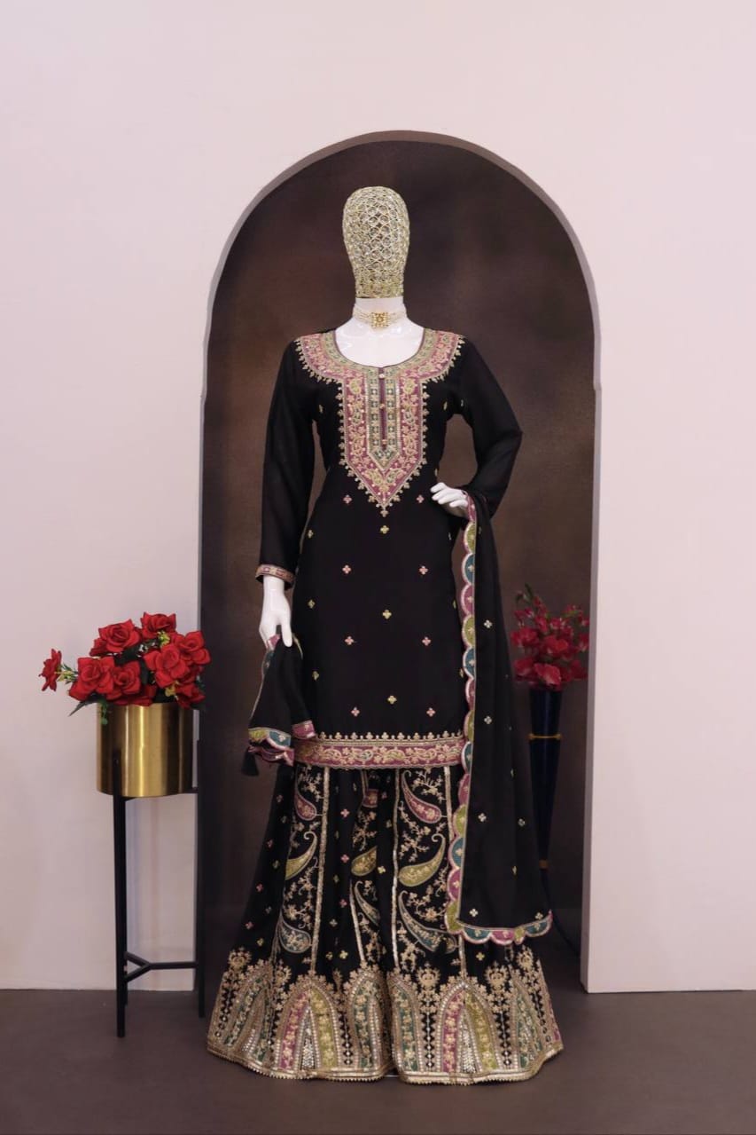 Heavy Chinon sharara with Mat Squence work EASR00020
