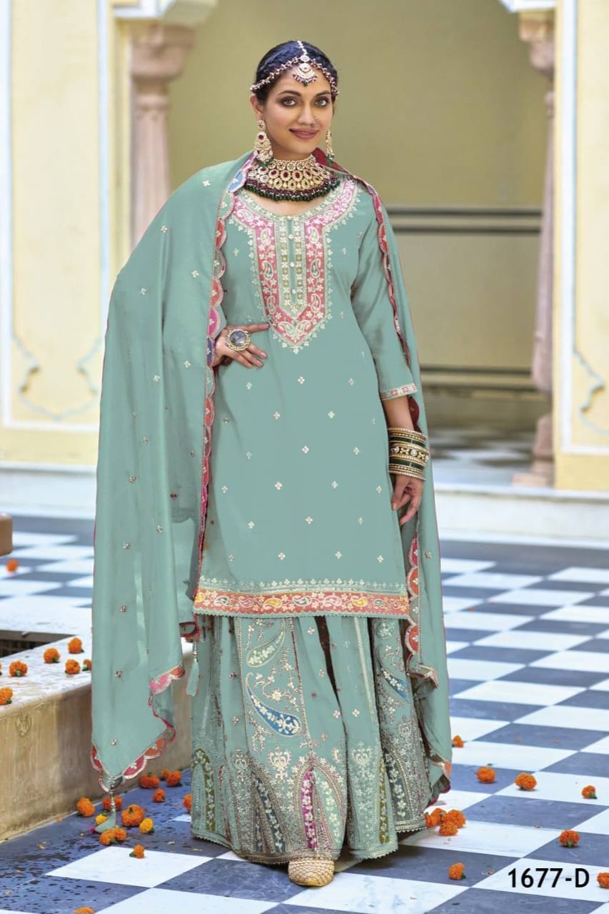 Heavy Chinon sharara with Mat Squence work EASR00020