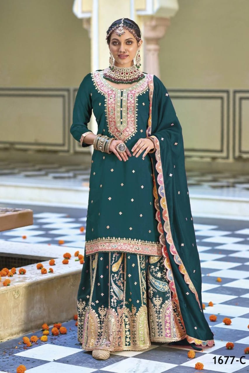 Heavy Chinon sharara with Mat Squence work EASR00020