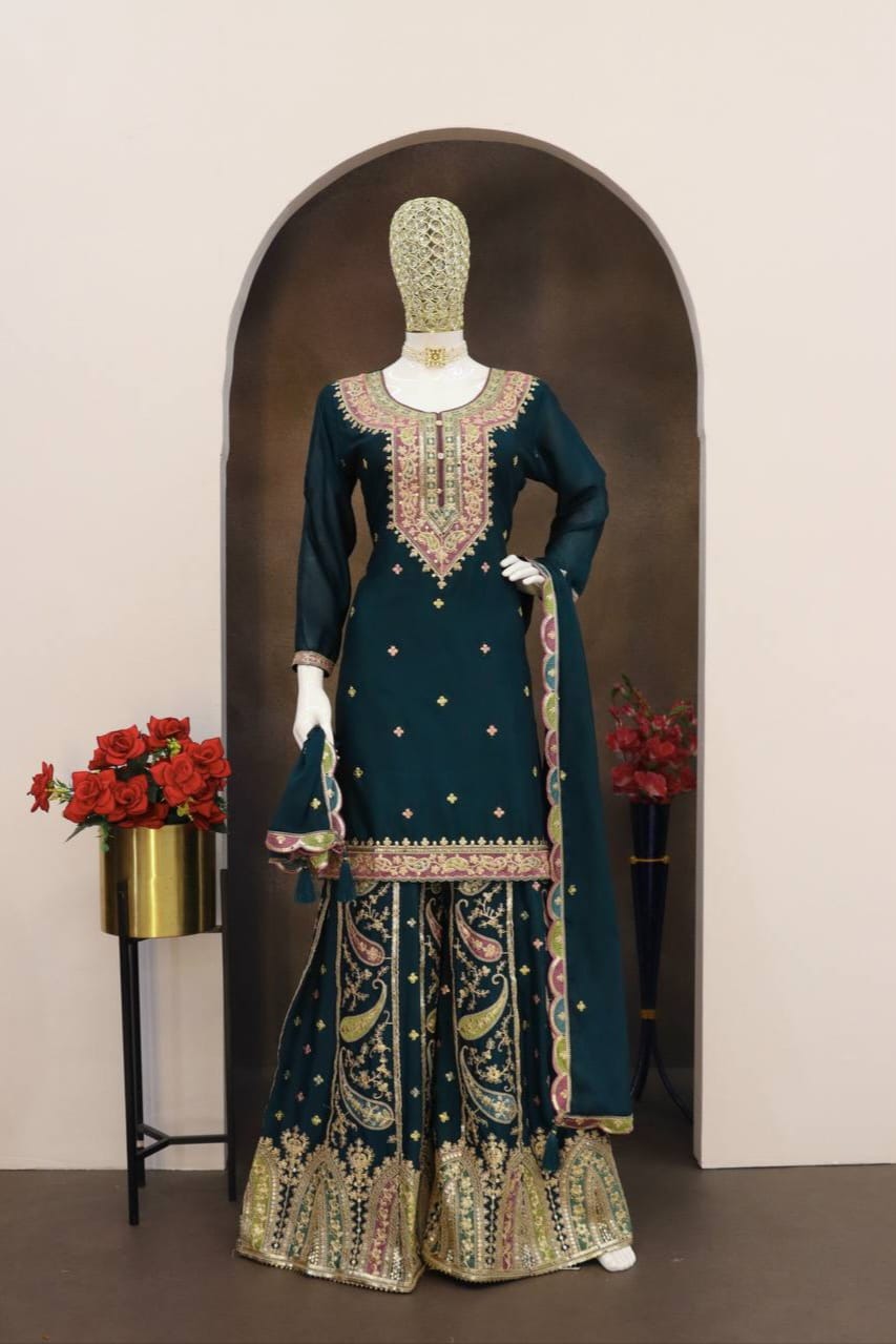 Heavy Chinon sharara with Mat Squence work EASR00020