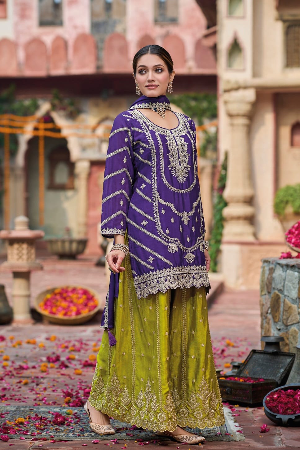 Heavy Chinon sharara with Squence work EASR00023