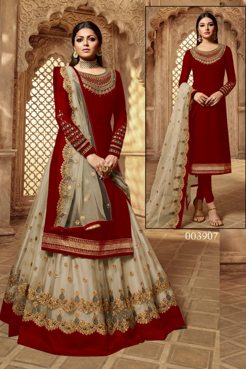 Satin Fabric Designer SHARARA EASR00026