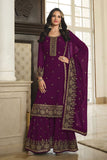 Faux georgette Embroidery Work SHARARA EASR00027
