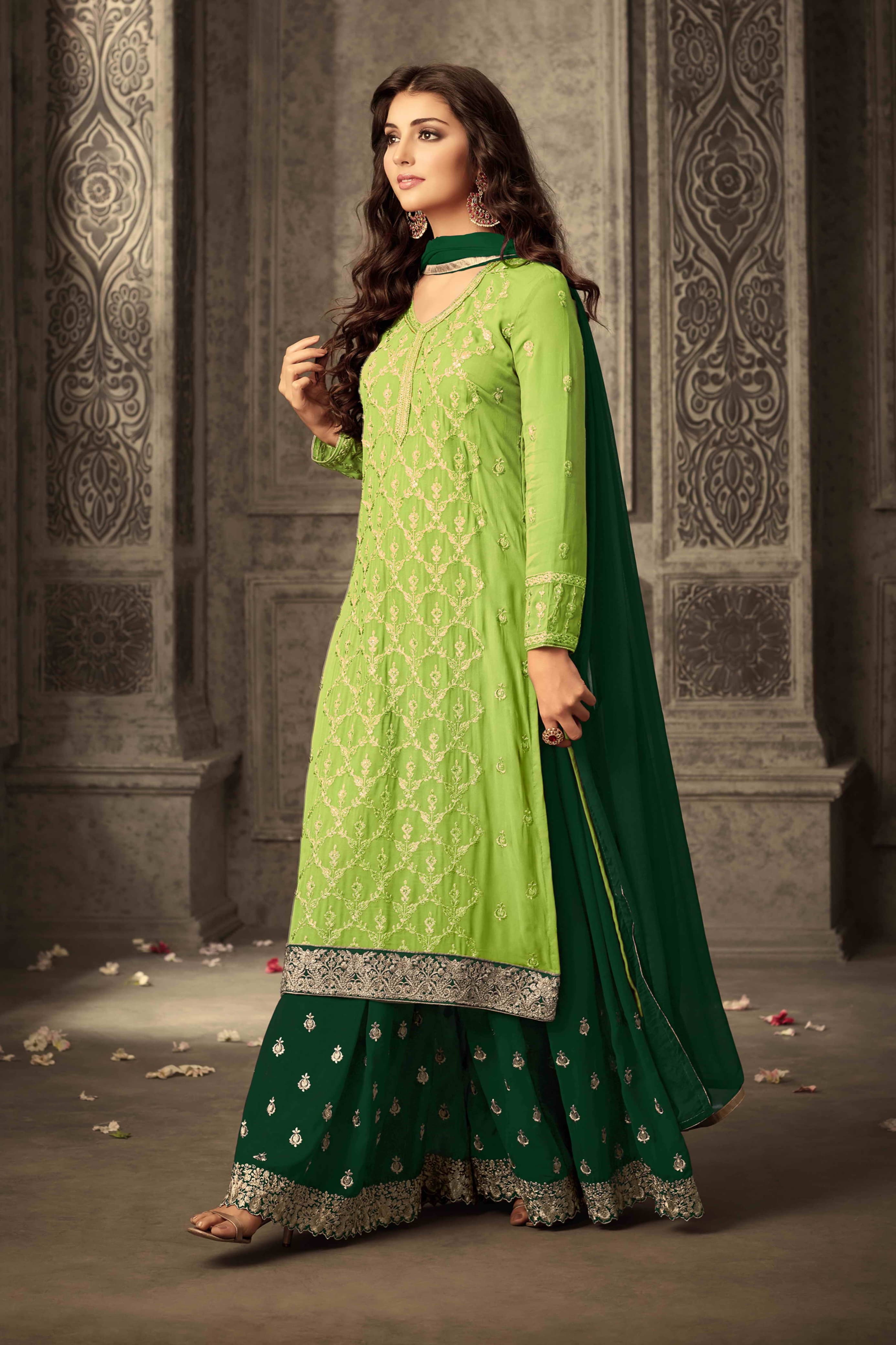 Mystic Threads Georgette Fabaric SHARARA EASR00029