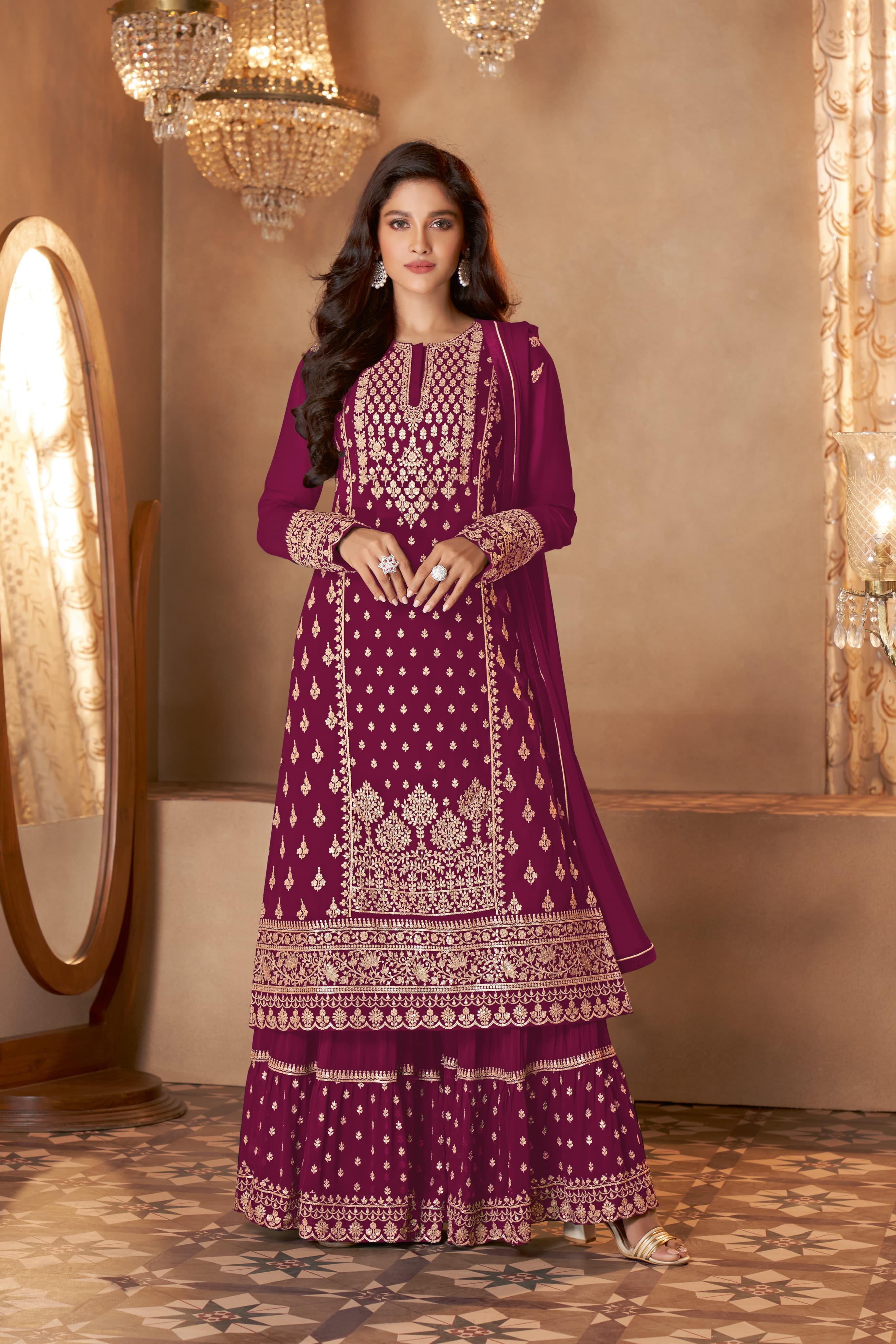 Blooming Georgette fabric SHARARA EASR00032
