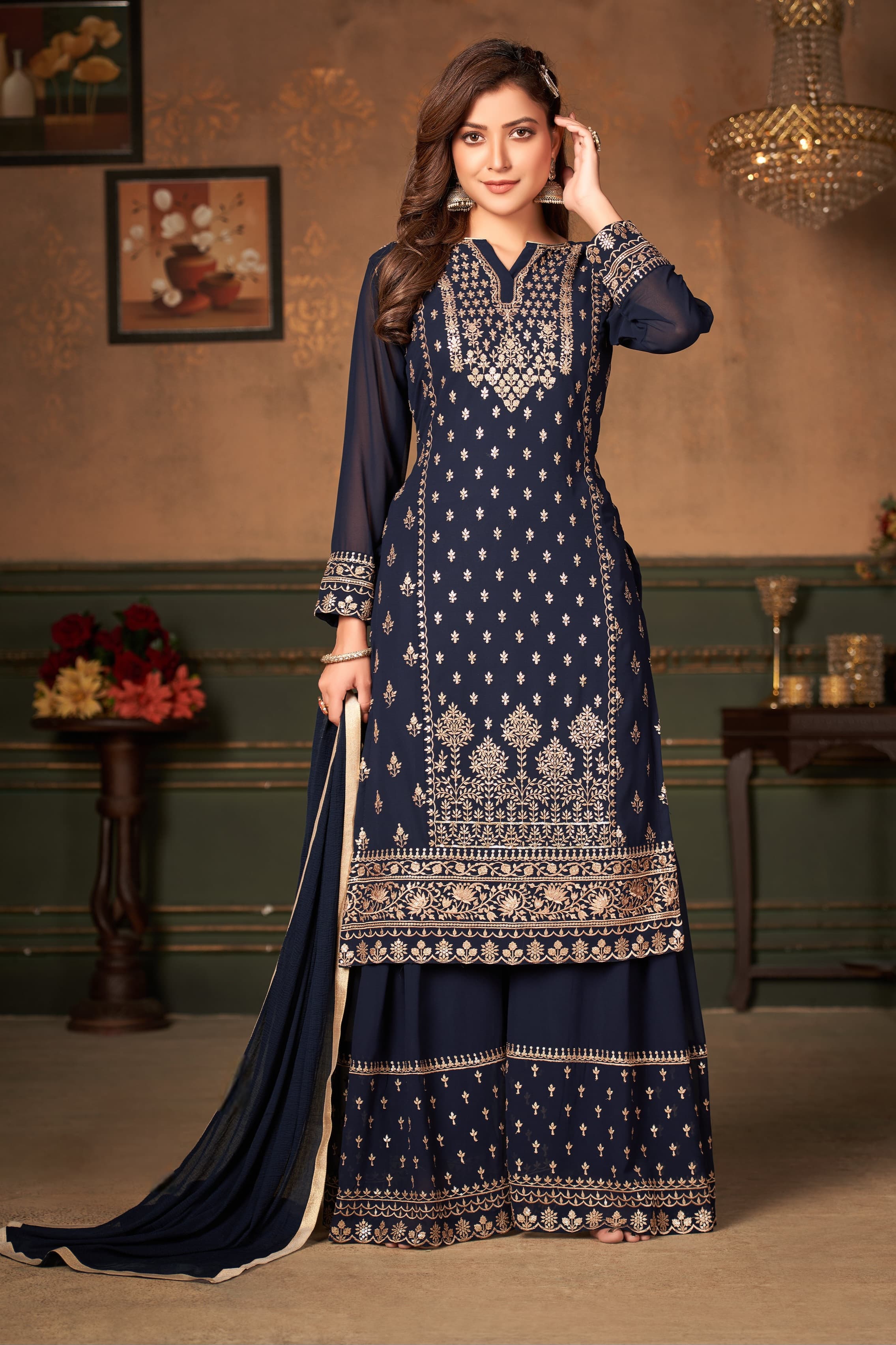 Blooming Georgette fabric SHARARA EASR00032