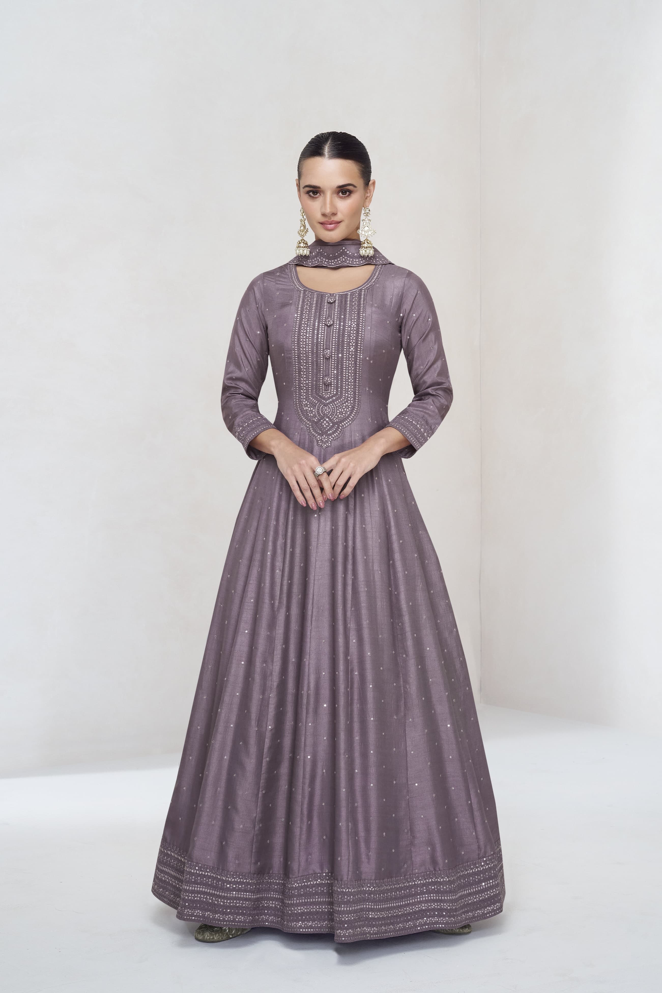 Shadow Drape Silky Fab Gown EAGW0025