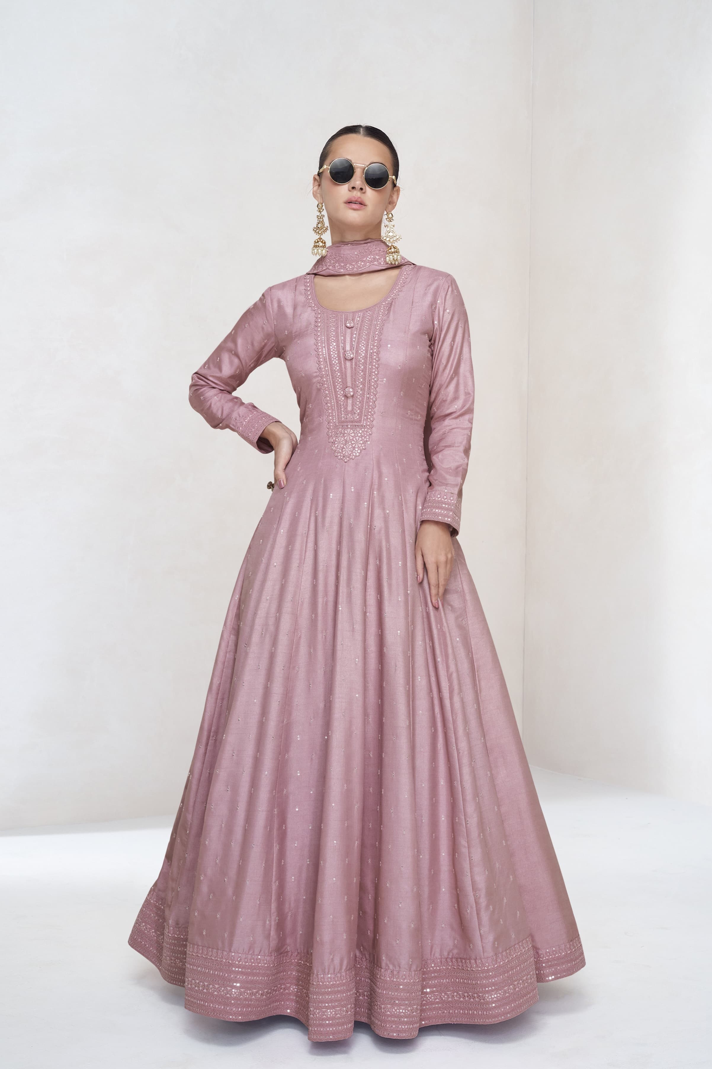 Shadow Drape Silky Fab Gown EAGW0025