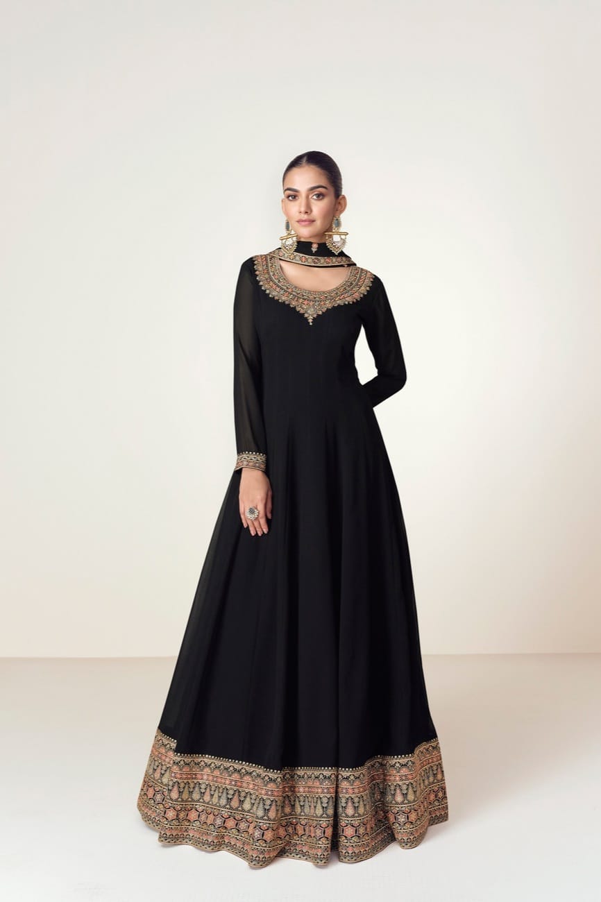Blush Enchant Georgette Gown EAGW0032