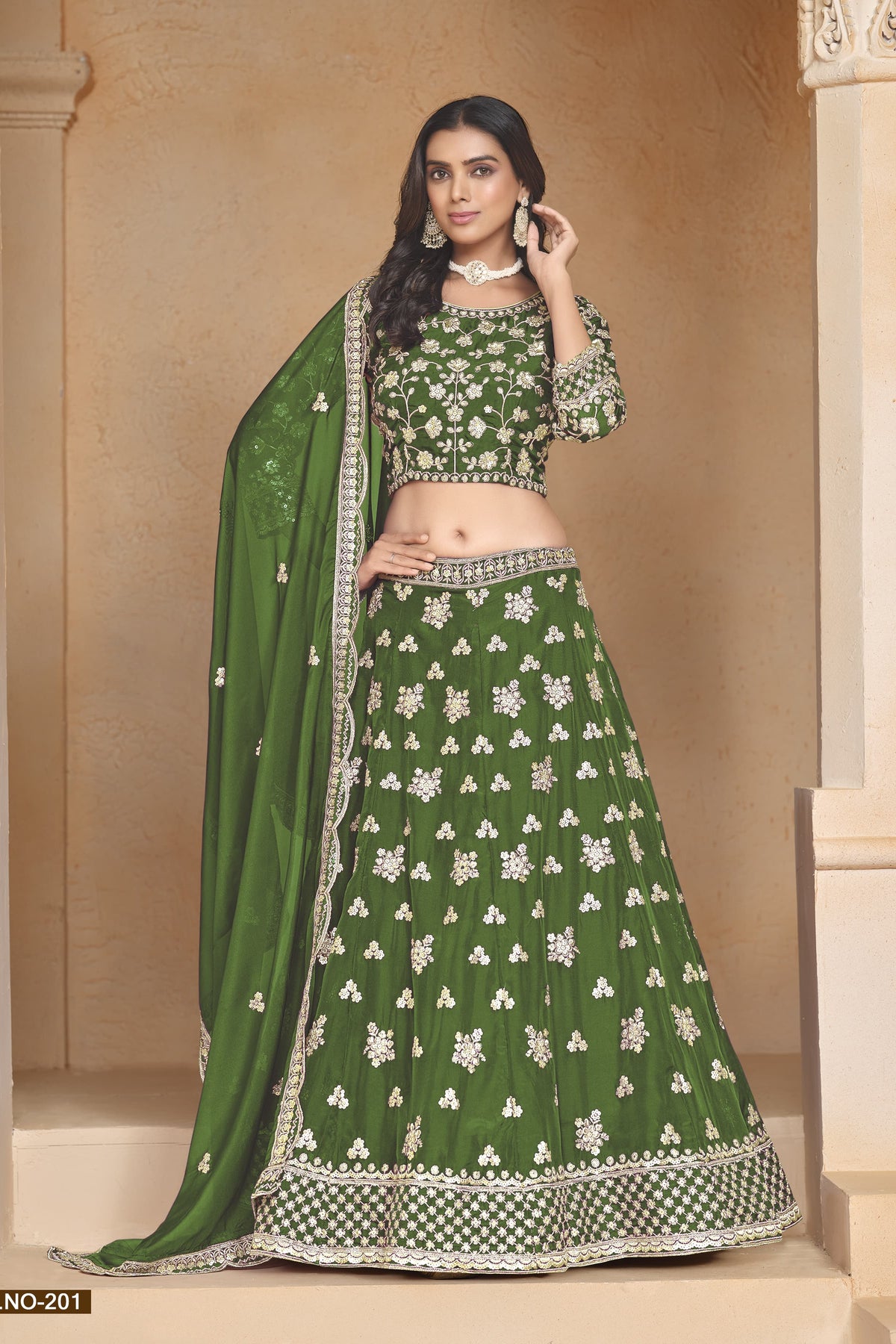 Radiant Beauty Organza Lehenga LXLG0004