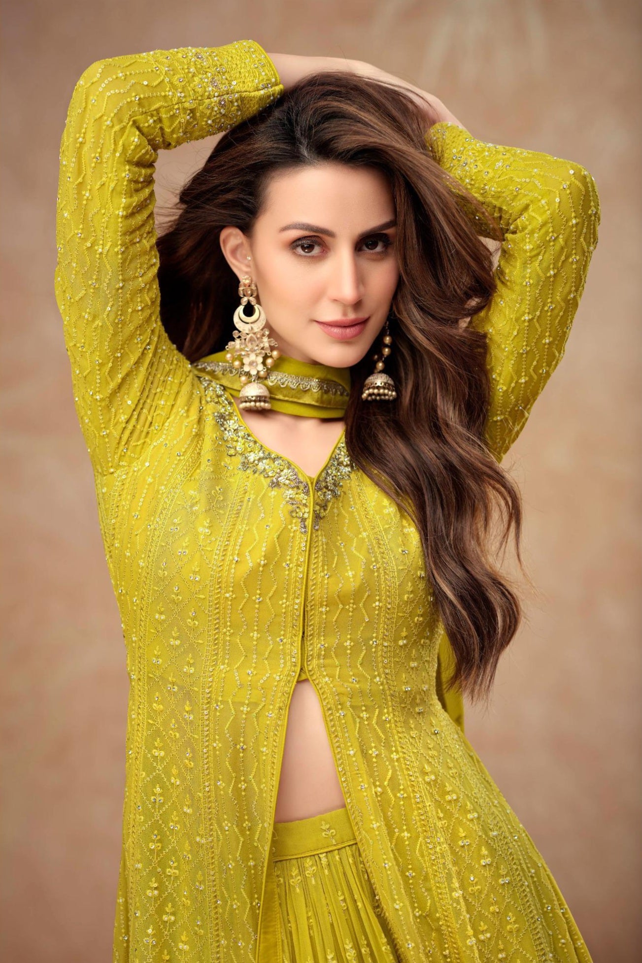Embroidery Work Hand work Luxury Sharara LXSR0003