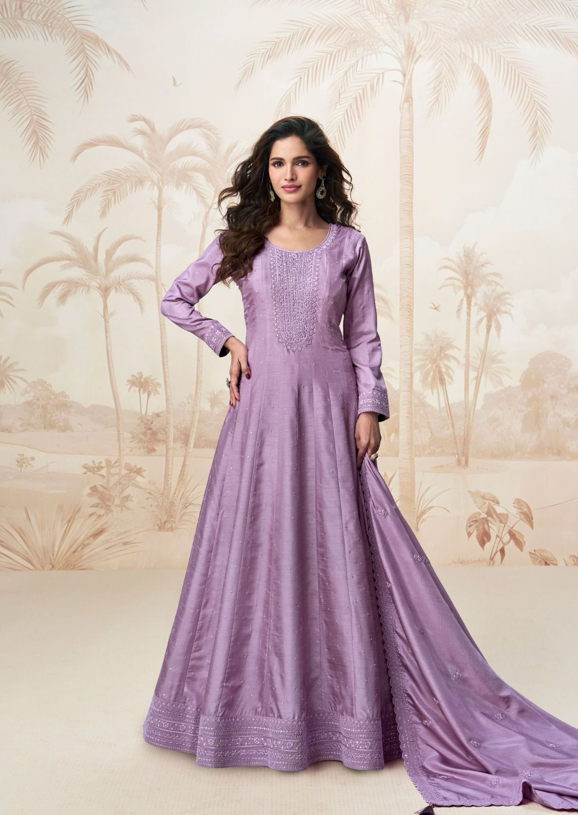 Amaira Full Stitch Premium Silk GownLXGW0025