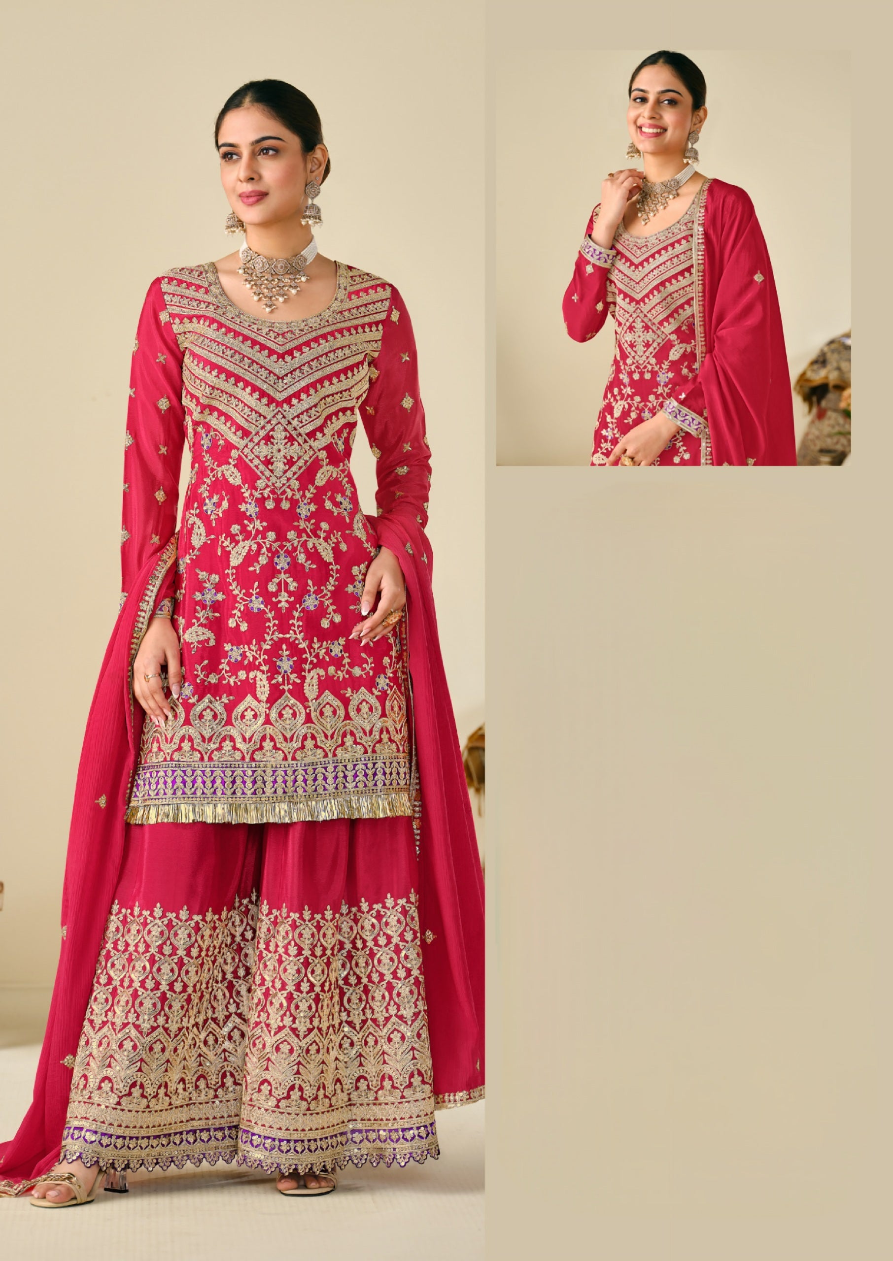 cHINON Charm Premium Sharara Suit LXSR0004