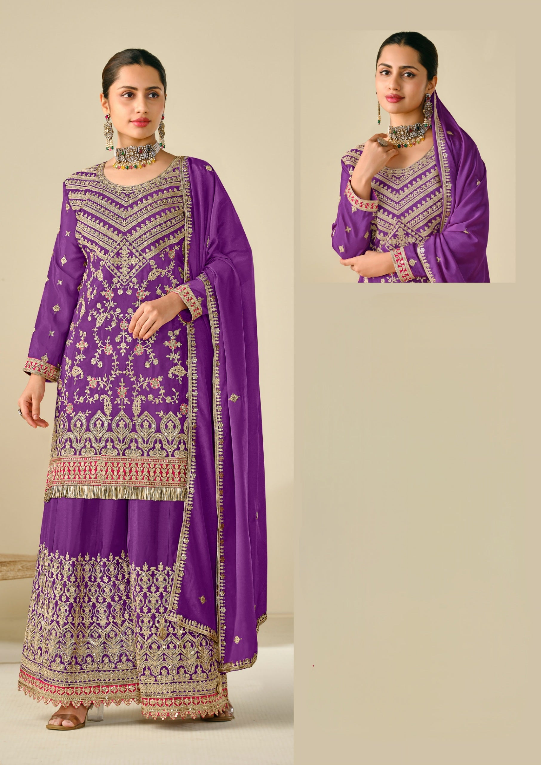 cHINON Charm Premium Sharara Suit LXSR0004