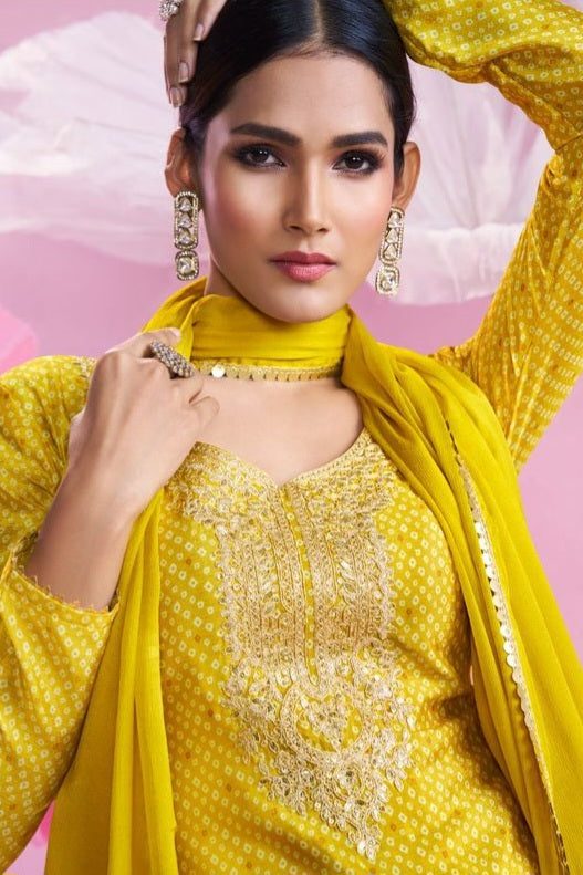 Chinon floral printed Luxury Sharara LXSR0008
