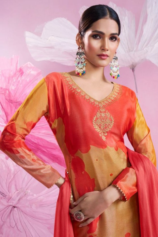 Chinon floral printed Luxury Sharara LXSR0008