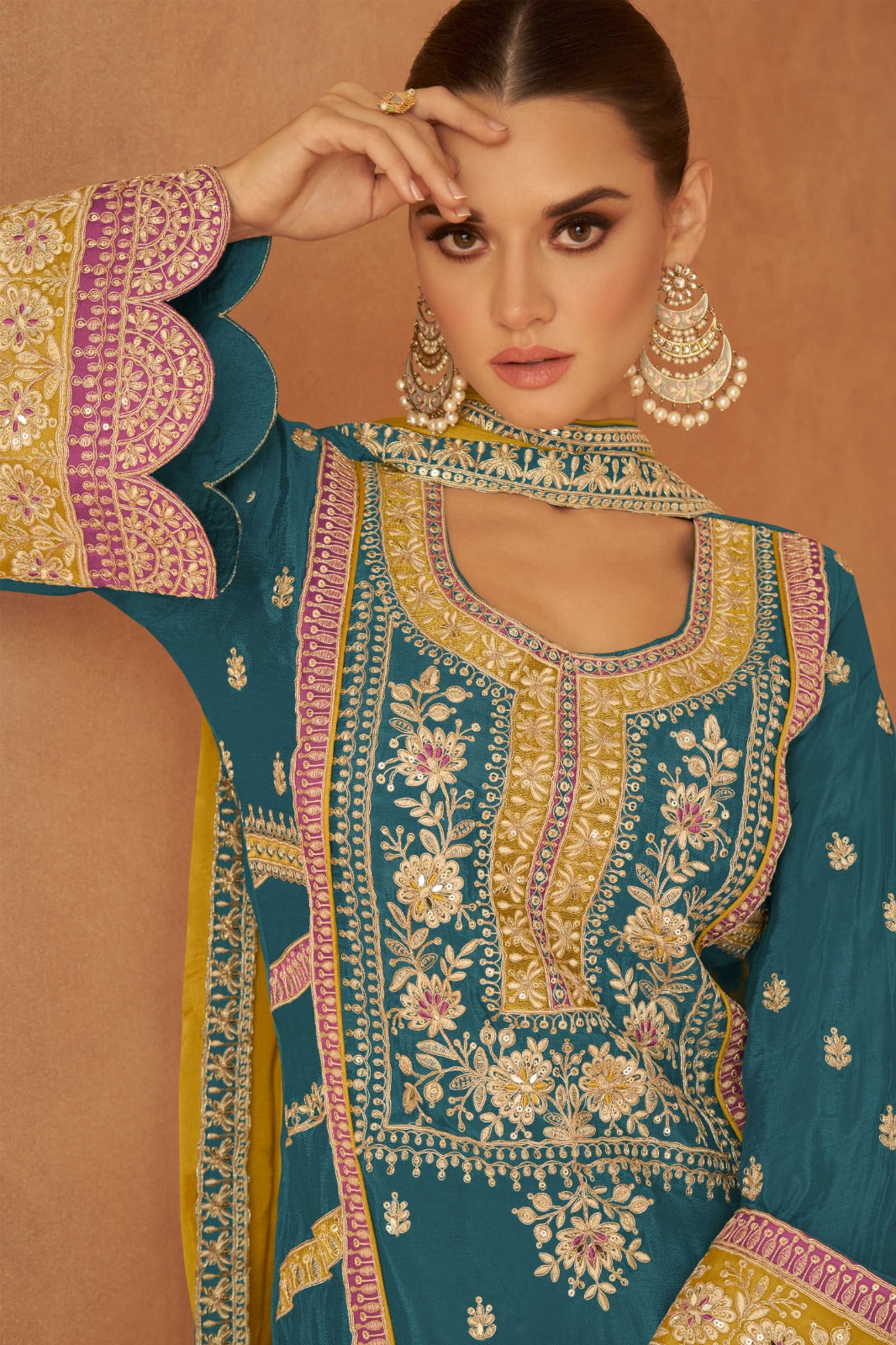 Chinon Charm Embroidered Sharara LXSR0009