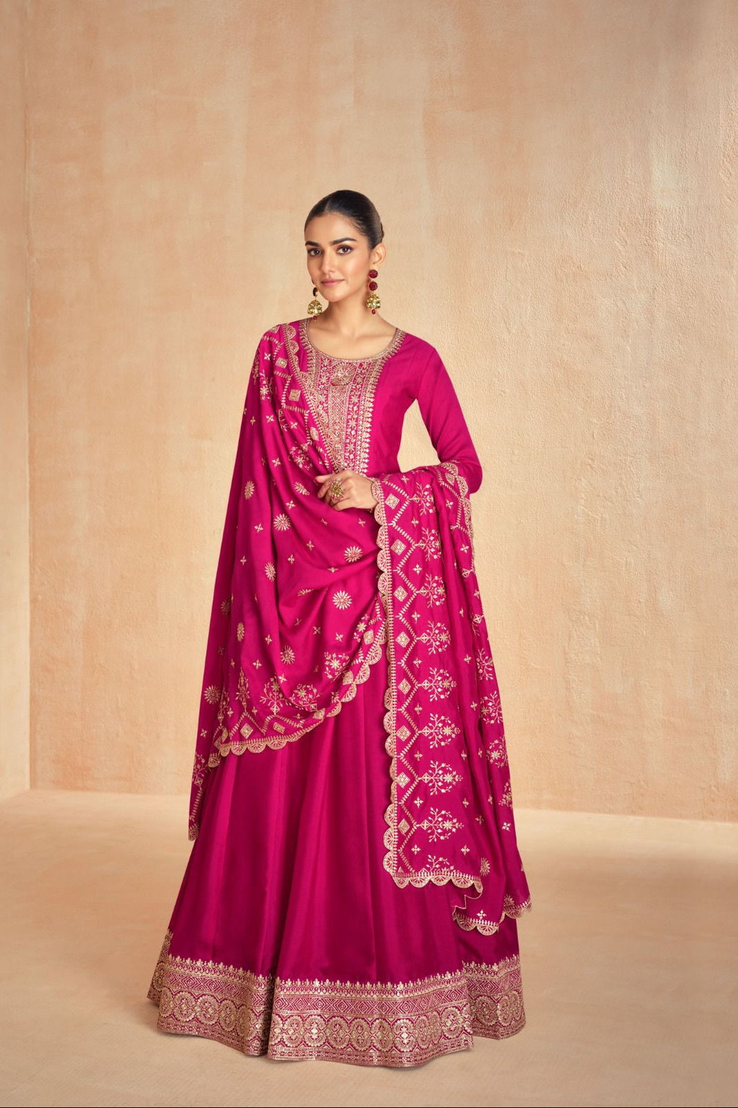 Amaira – Full-Stitch Premium Silk Gown LXGW0028