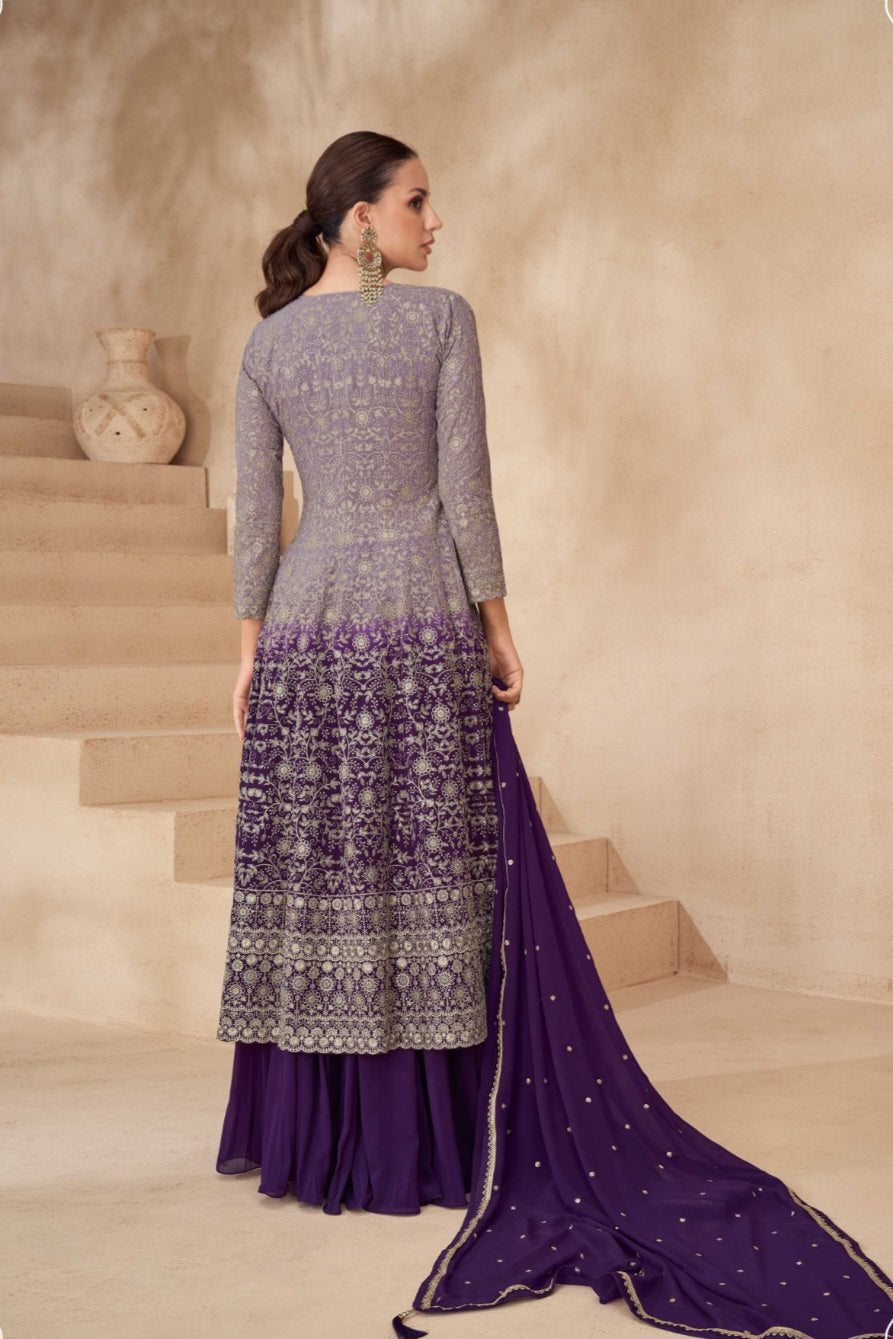 Falak Real Georgatte Sharara Suit LXSR0042