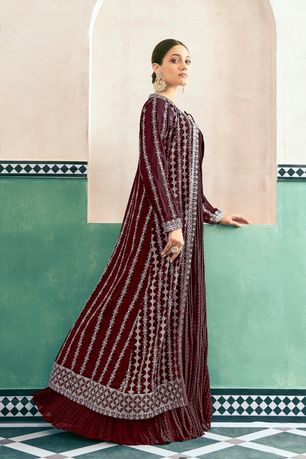 Eira – Crushed Georgette Anarkali Set LXGW0029