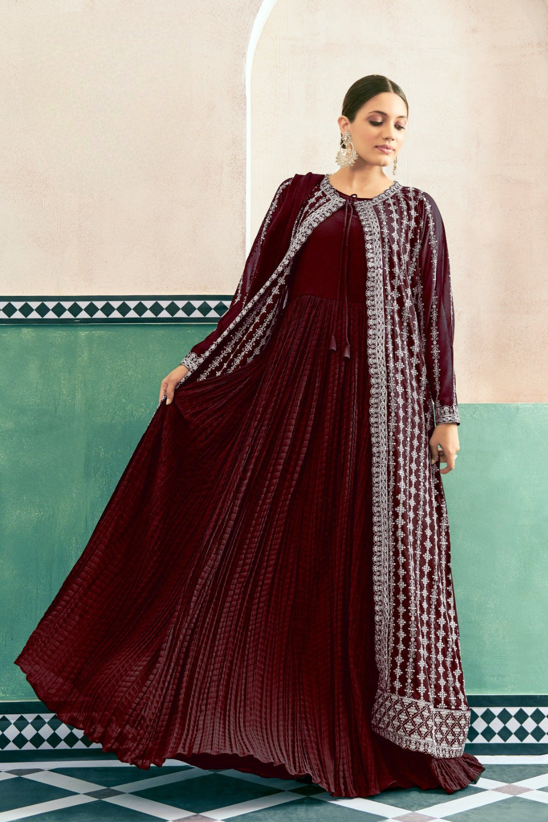 Eira – Crushed Georgette Anarkali Set LXGW0029