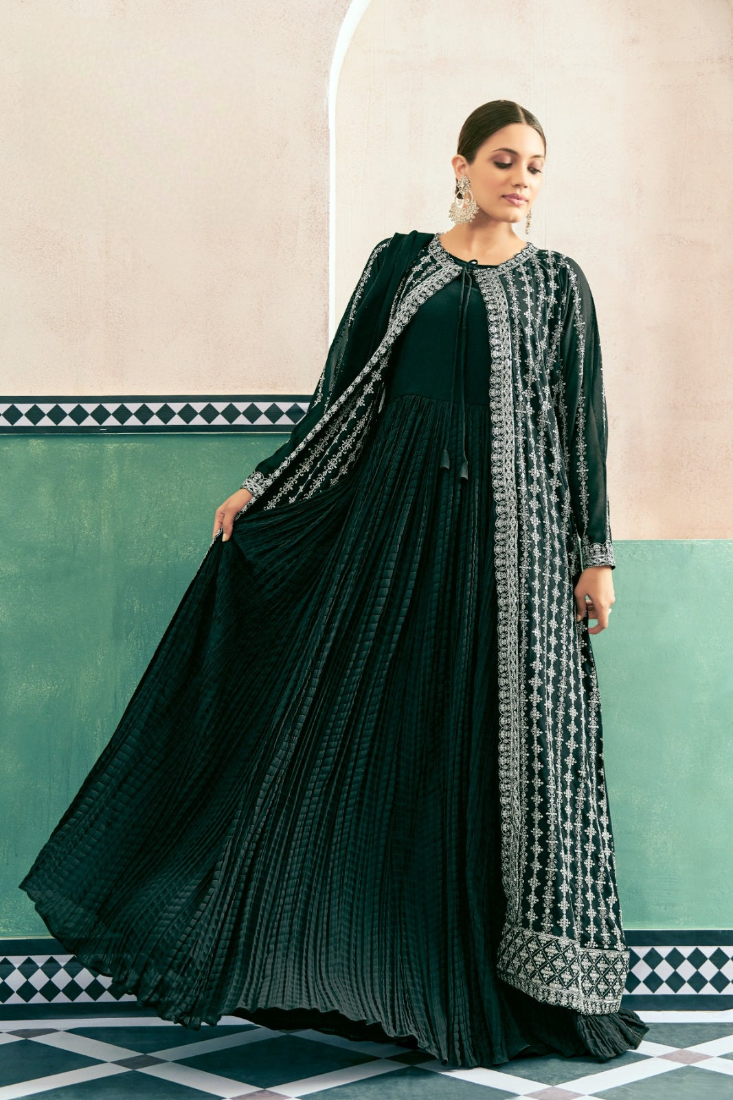 Eira – Crushed Georgette Anarkali Set LXGW0029