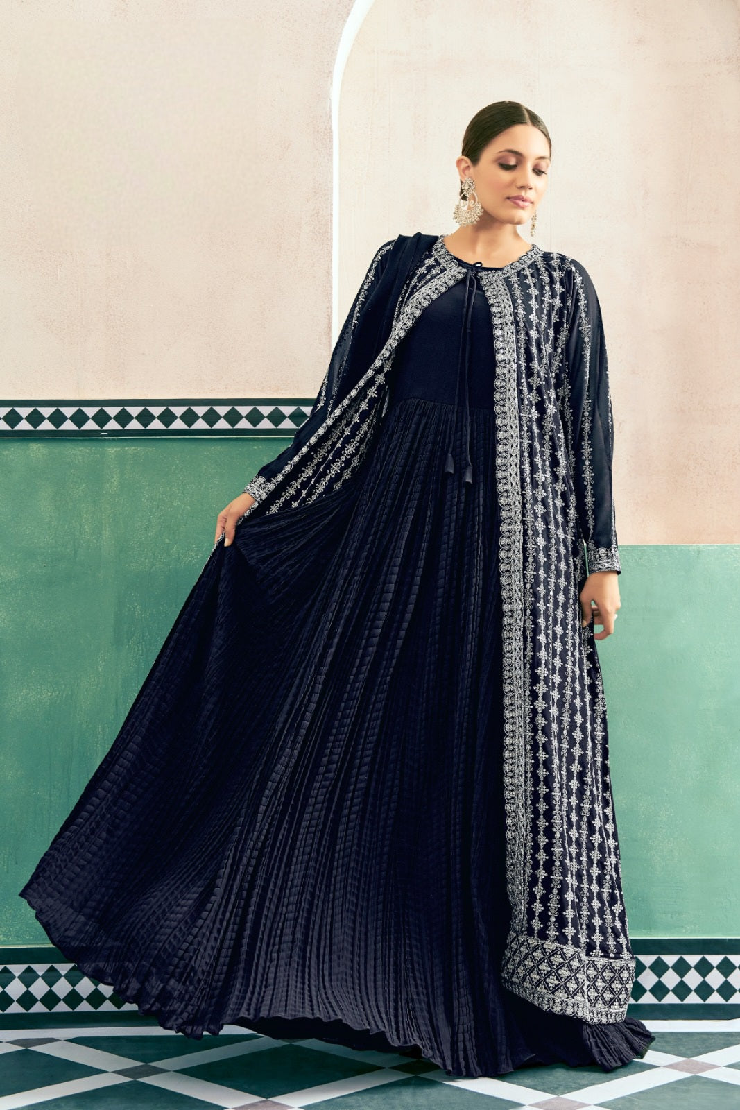 Eira – Crushed Georgette Anarkali Set LXGW0029