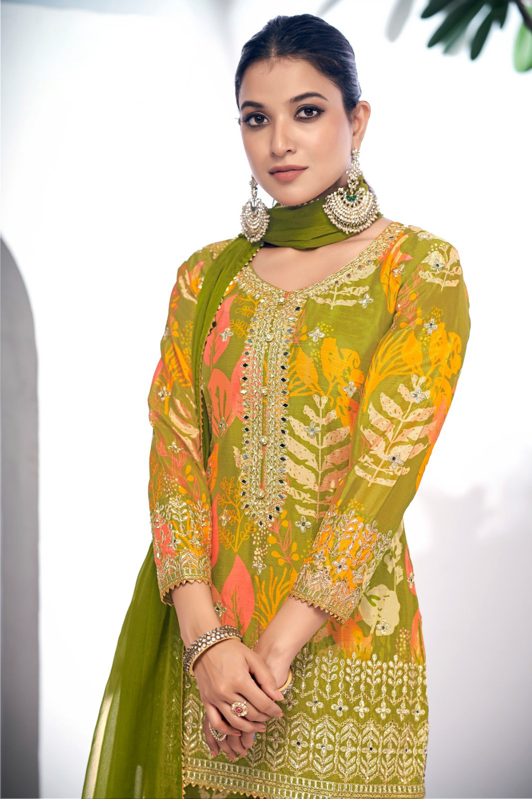 Finefeel Digital Printed Sharara Suit LXSR0043