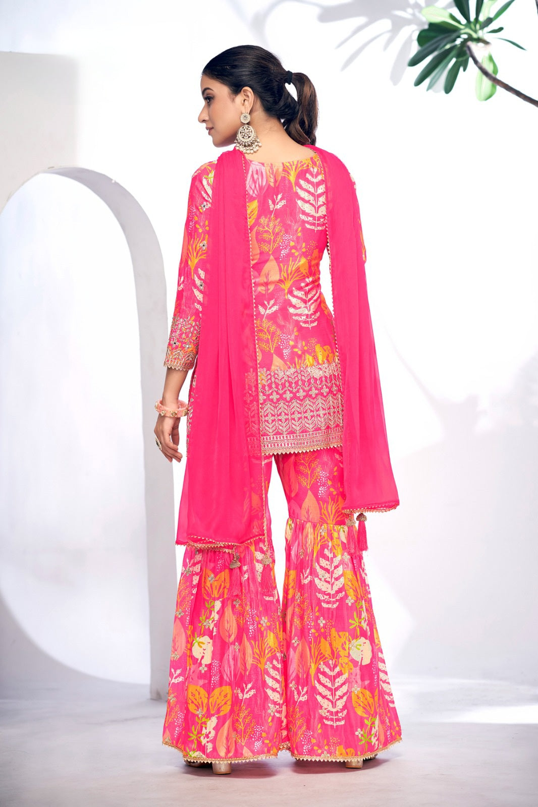 Finefeel Digital Printed Sharara Suit LXSR0043