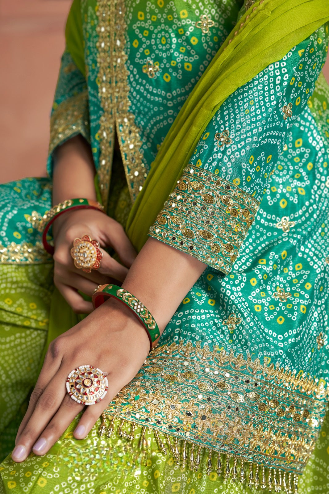 Kutchi Bandhani Style Sharara Suit LXSR0032