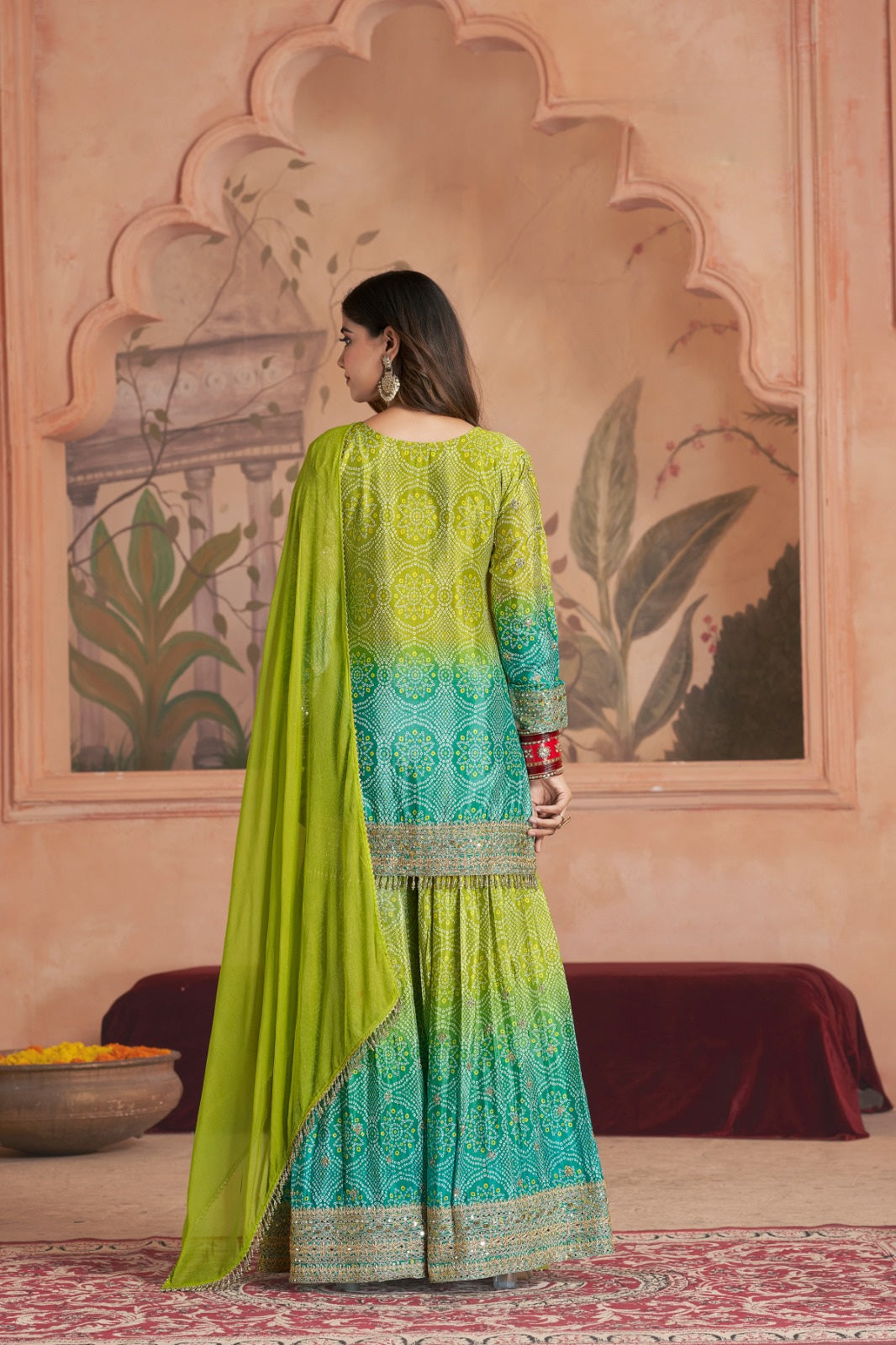 Kutchi Bandhani Style Sharara Suit LXSR0032