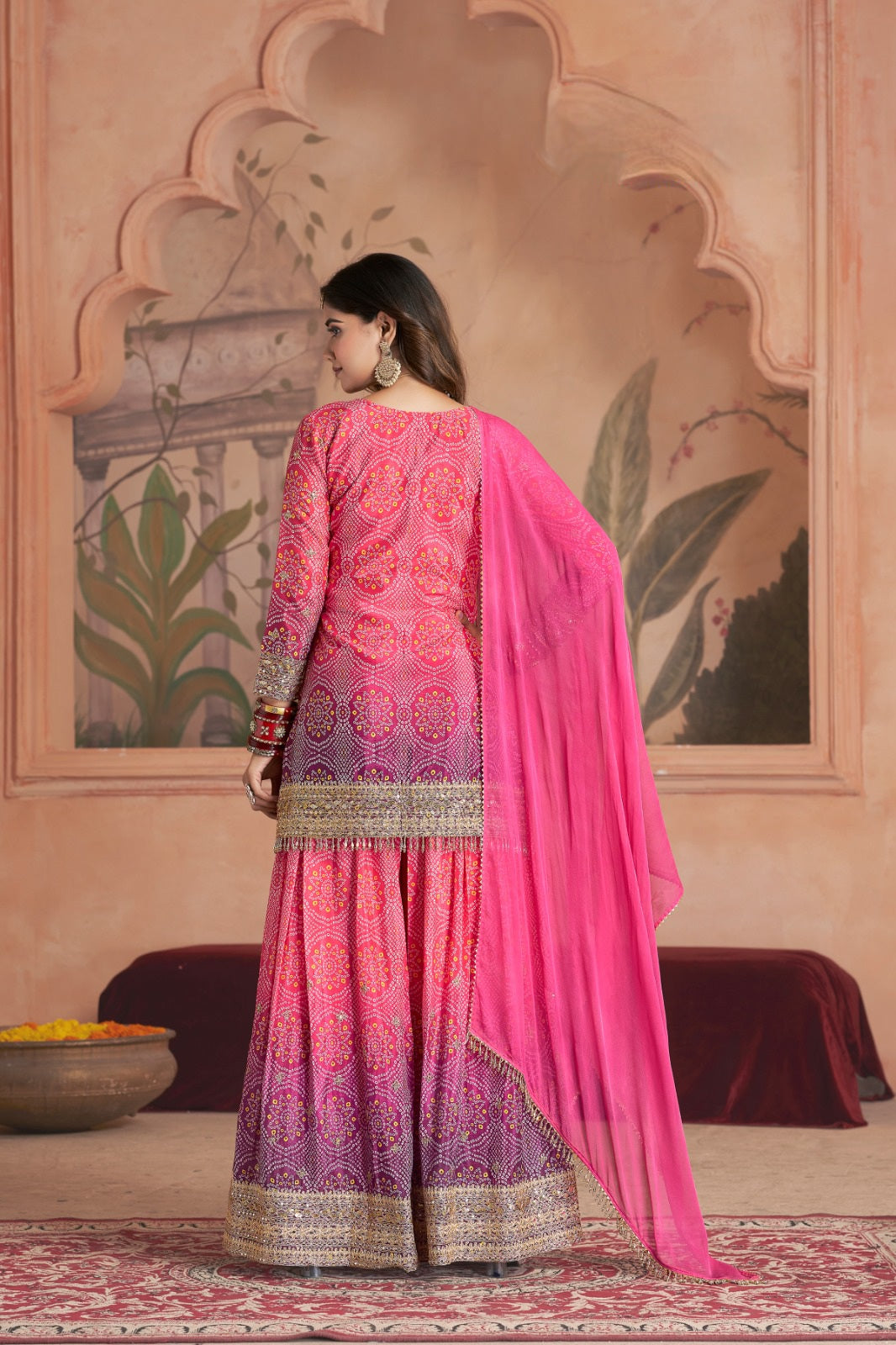Kutchi Bandhani Style Sharara Suit LXSR0032