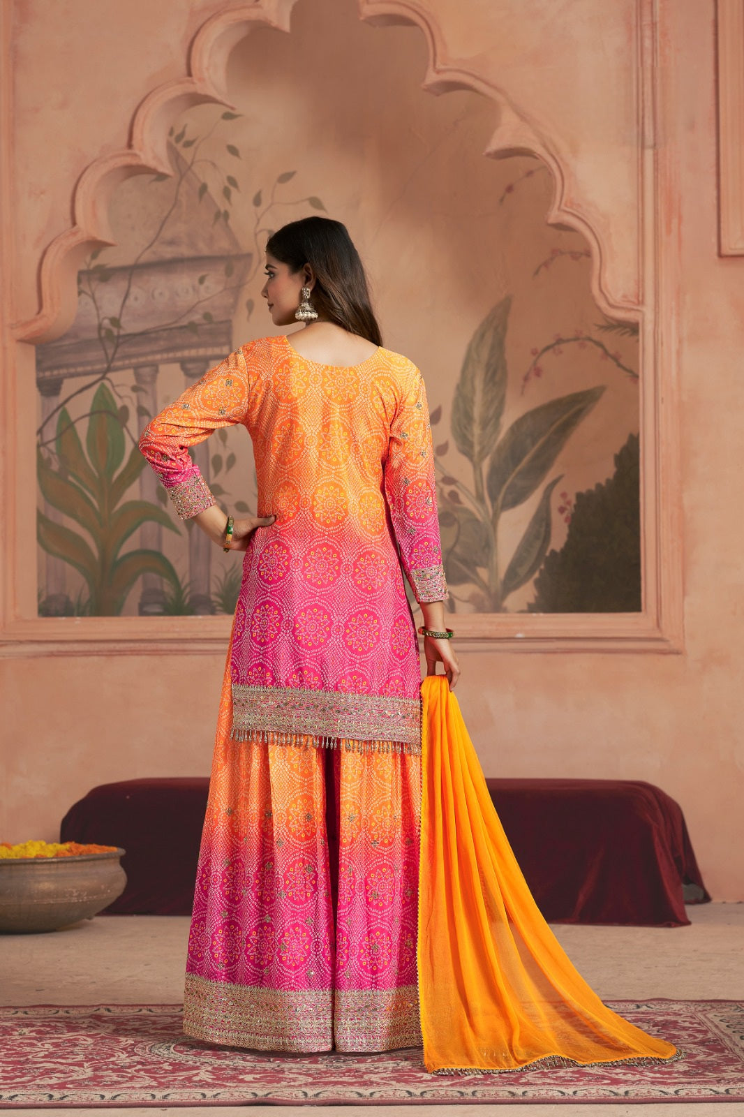 Kutchi Bandhani Style Sharara Suit LXSR0032