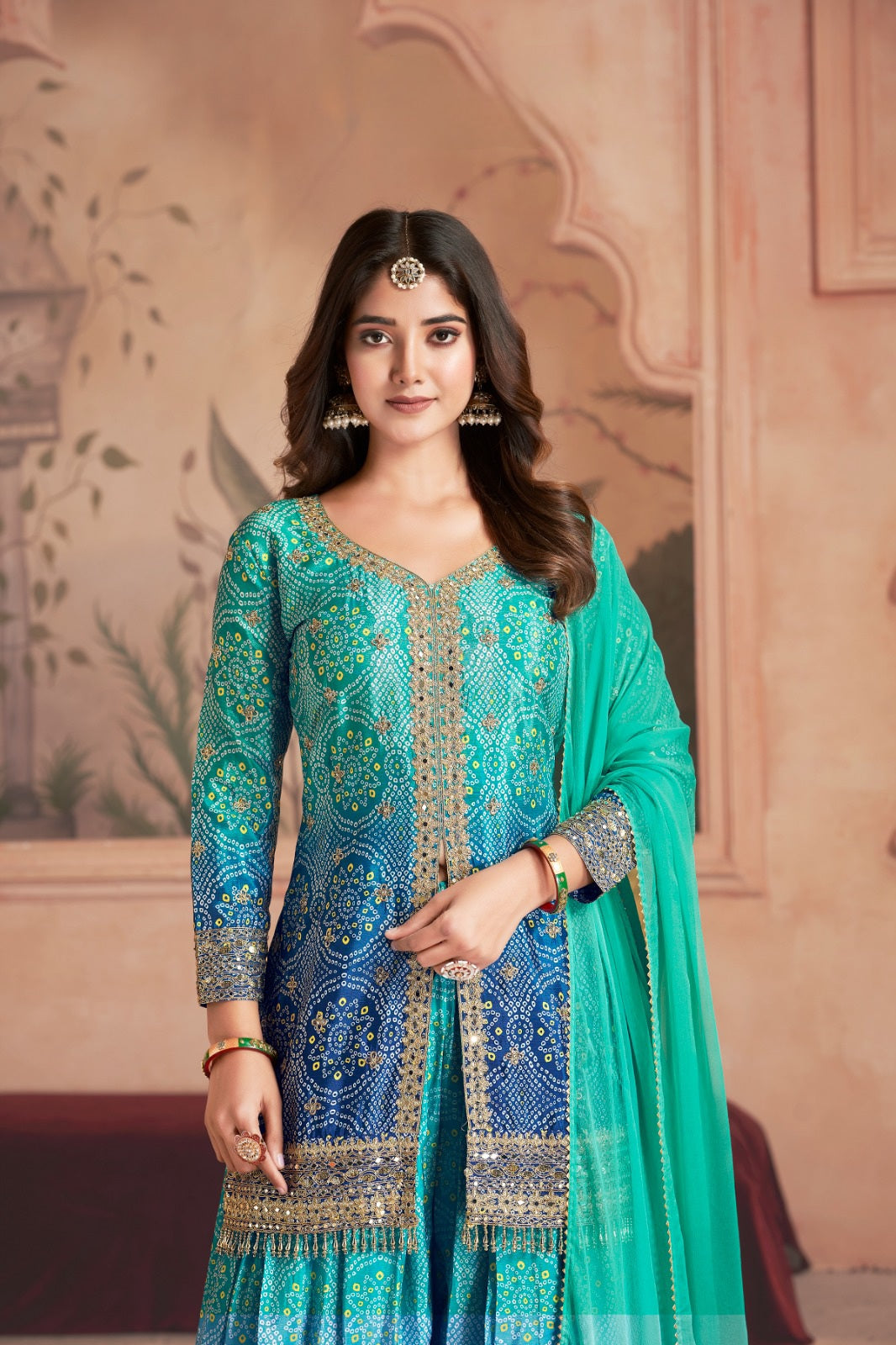 Kutchi Bandhani Style Sharara Suit LXSR0032