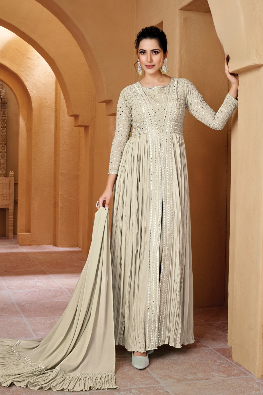 Lucknowi Style Reshami Gown LXGW0030