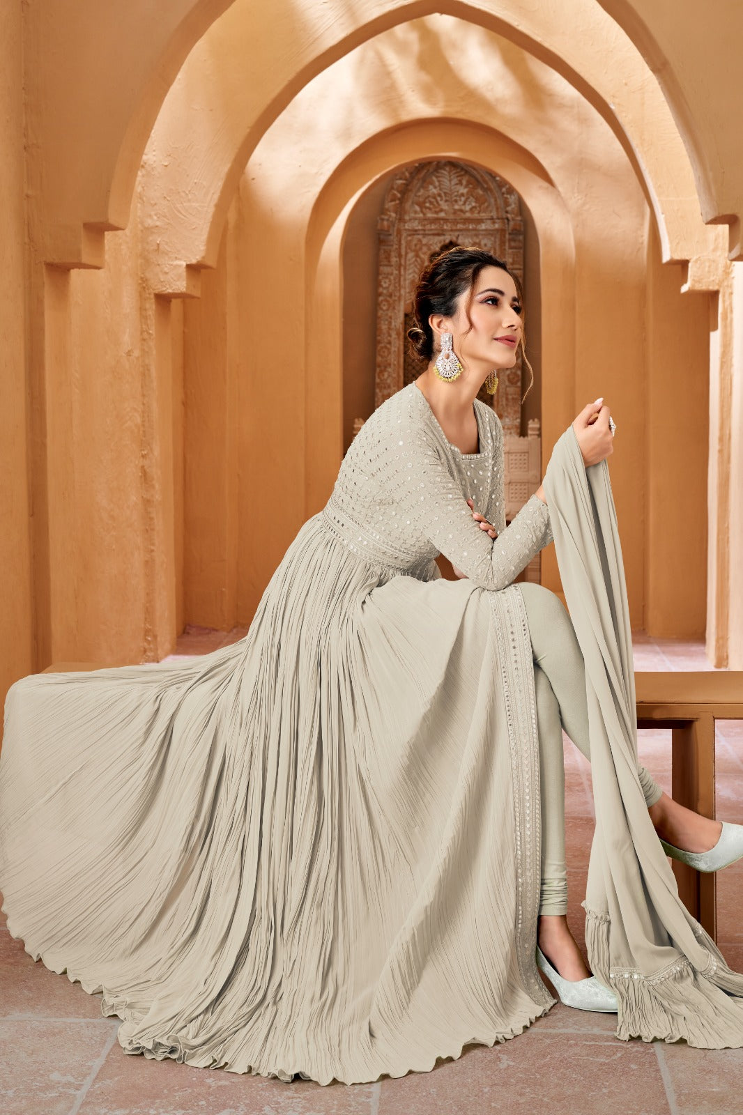 Lucknowi Style Reshami Gown LXGW0030