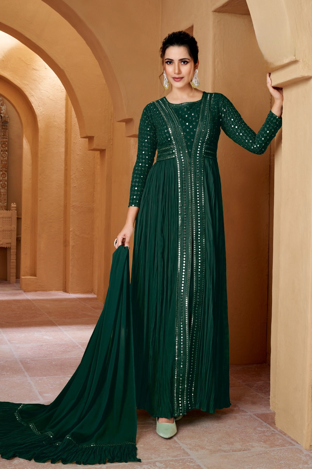 Lucknowi Style Reshami Gown LXGW0030
