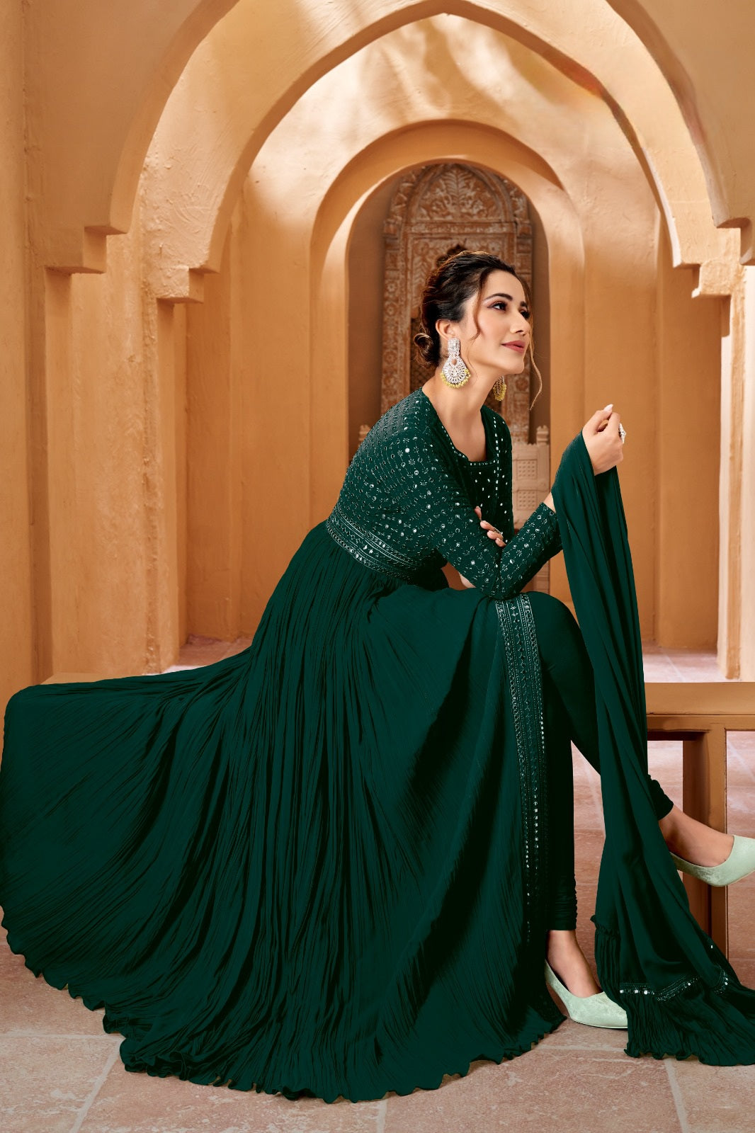 Lucknowi Style Reshami Gown LXGW0030