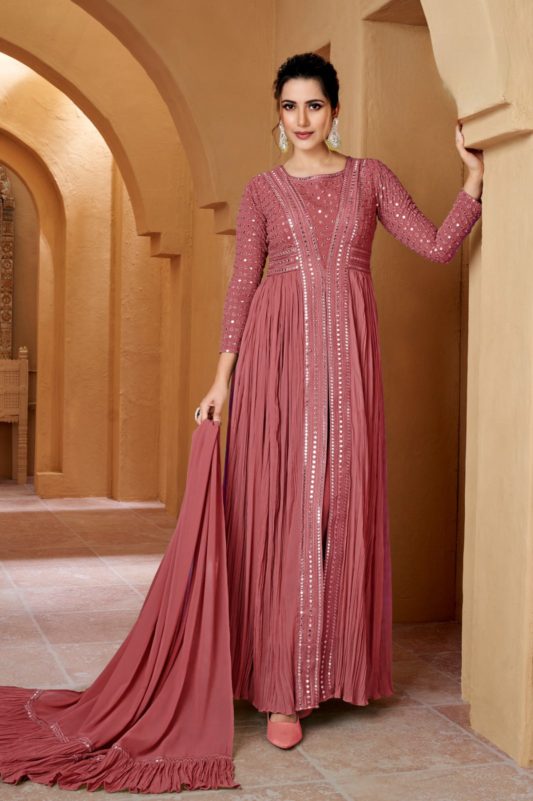 Lucknowi Style Reshami Gown LXGW0030